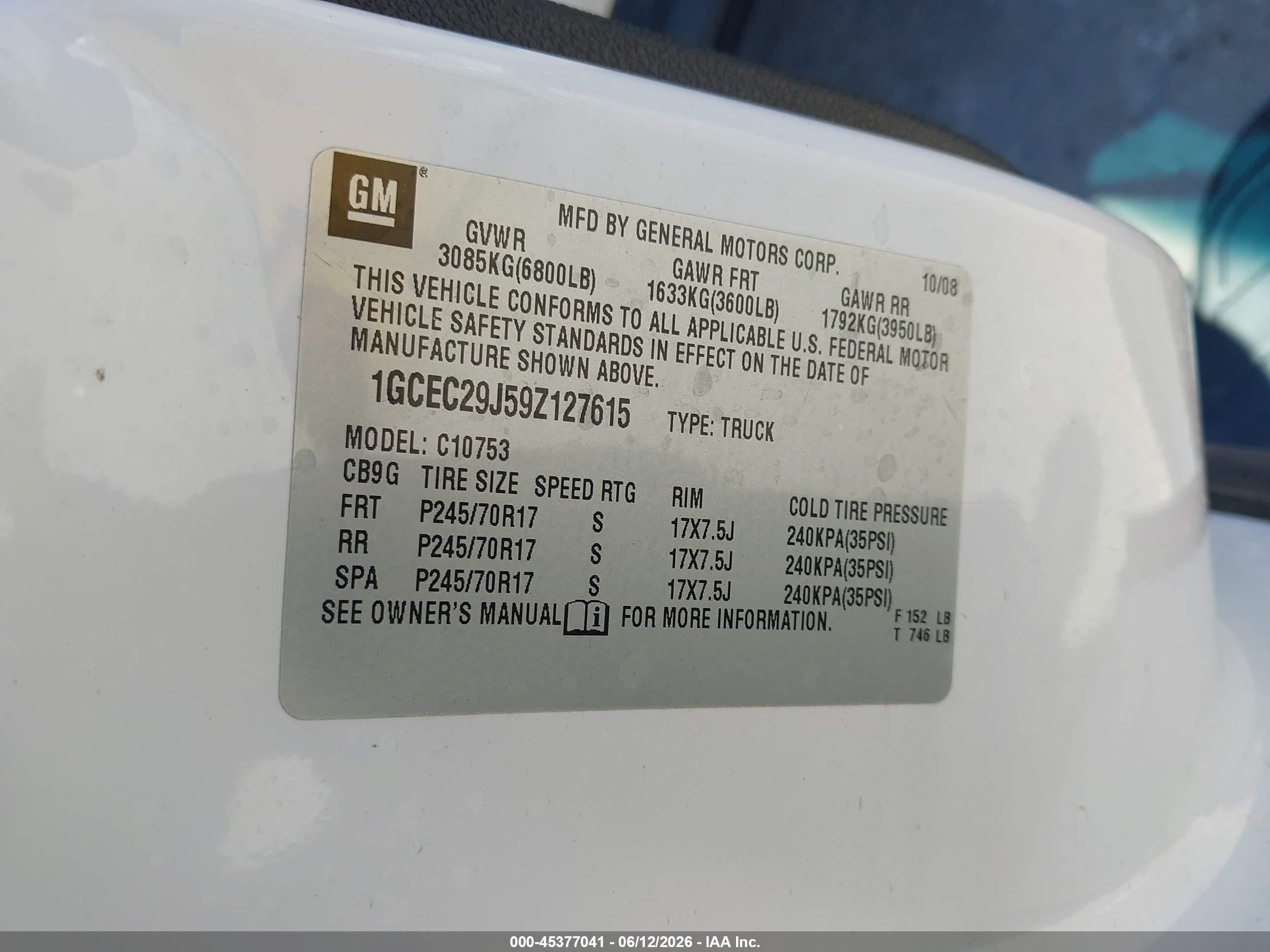 2009 Chevrolet Silverado 1500 Lt Белый vin: 1GCEC29J59Z127615