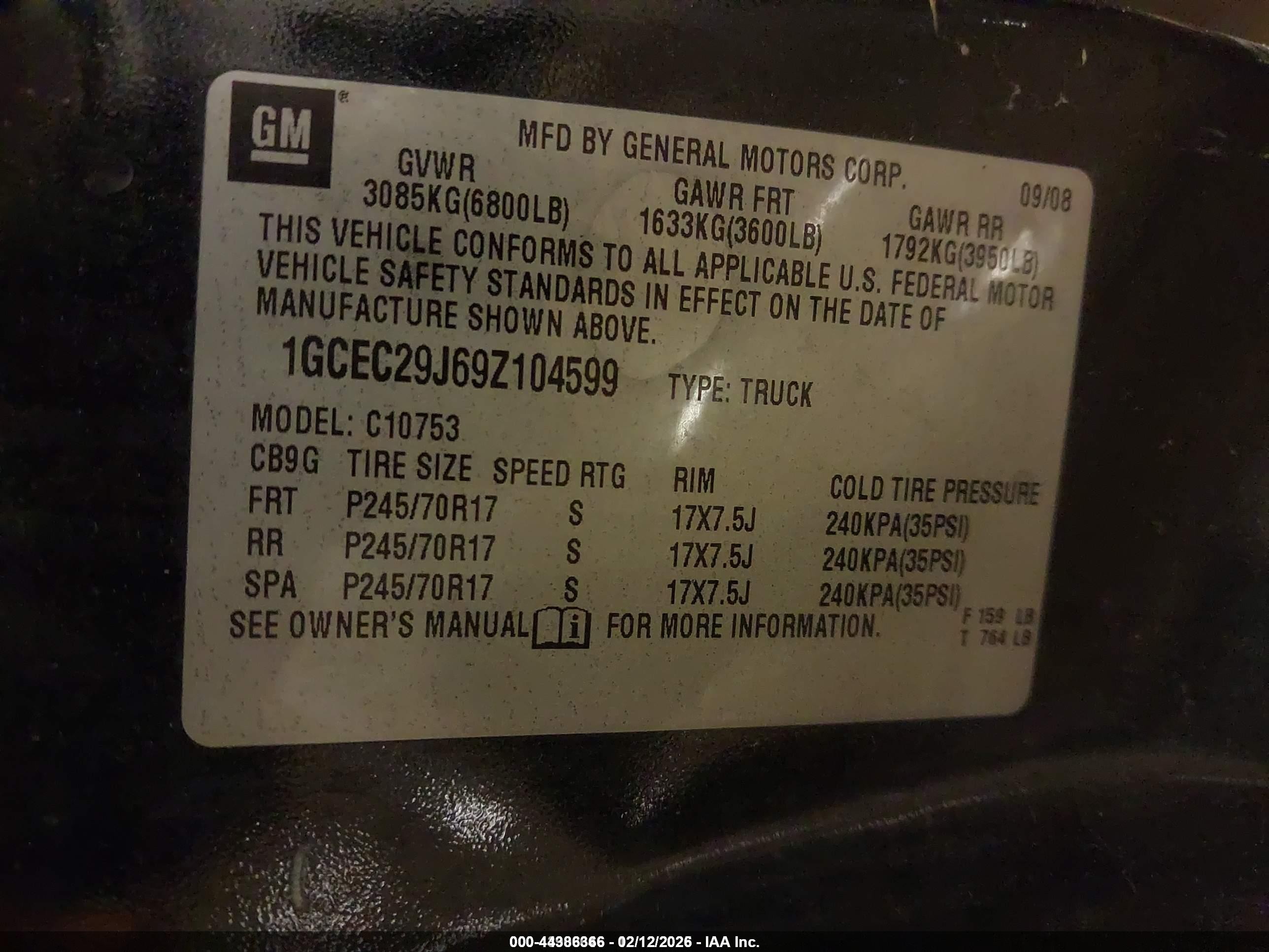 2009 Chevrolet Silverado 1500 Lt Black vin: 1GCEC29J69Z104599