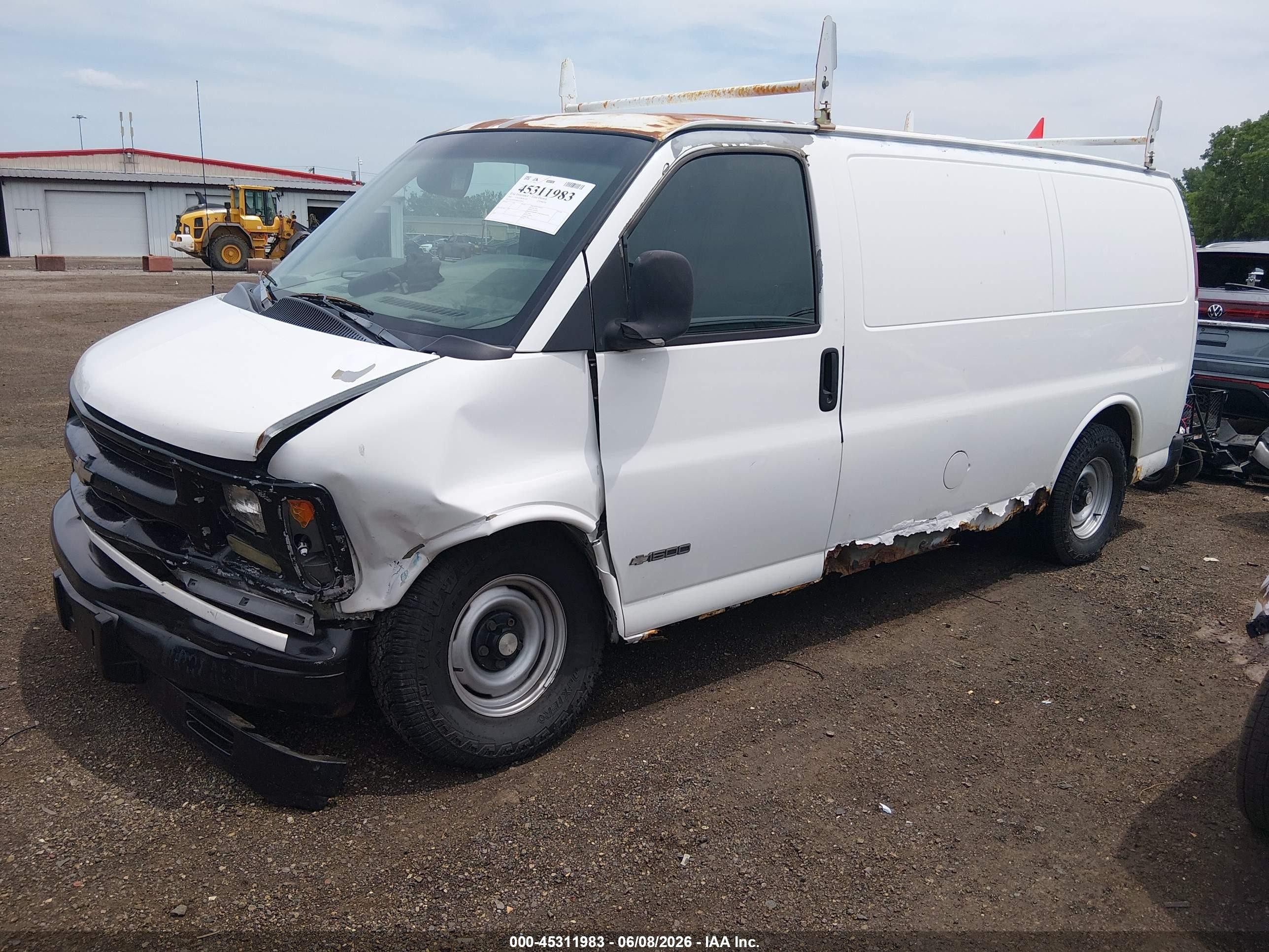 2002 Chevrolet Express White vin: 1GCEG15W621218753