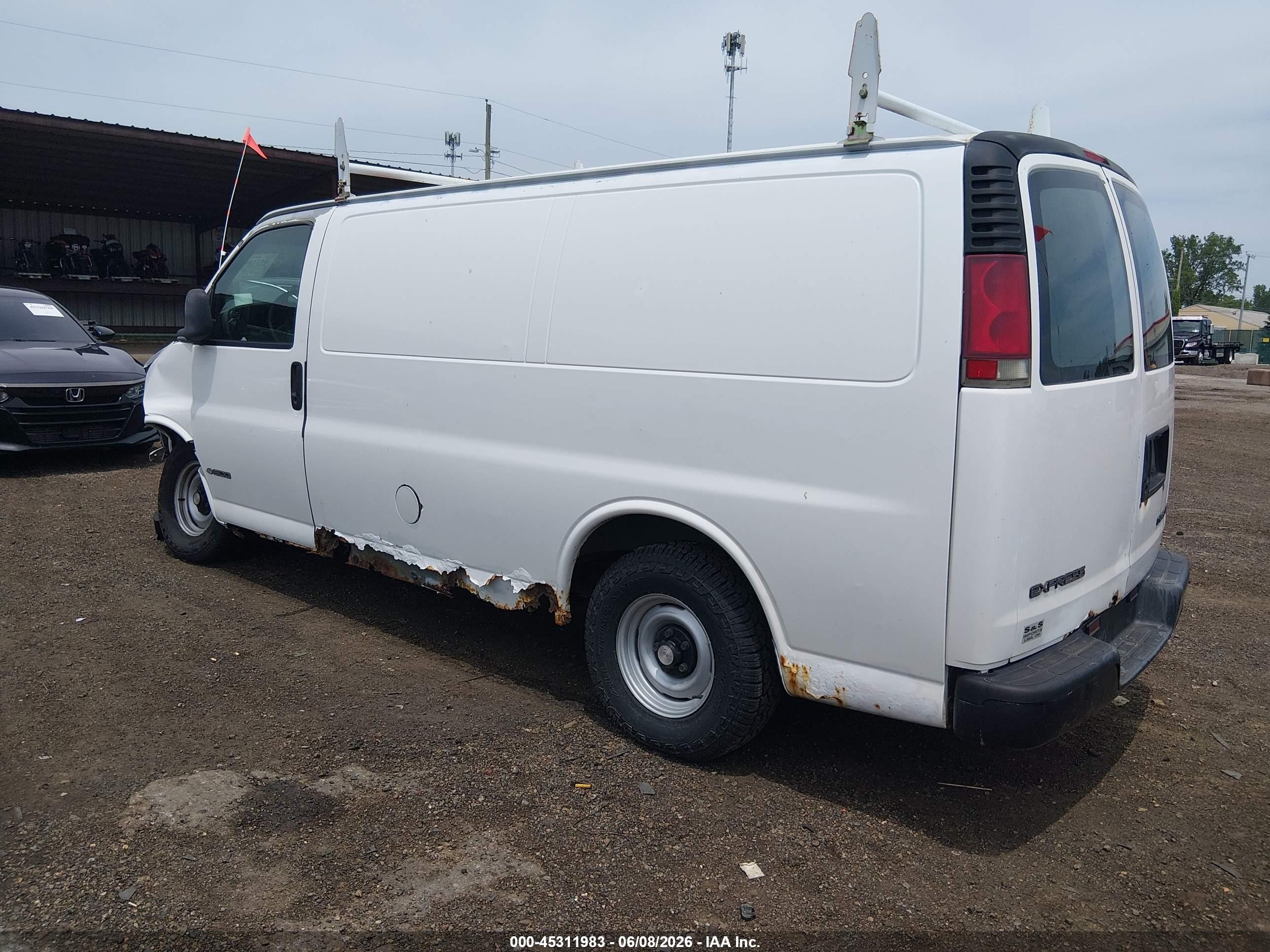 2002 Chevrolet Express White vin: 1GCEG15W621218753