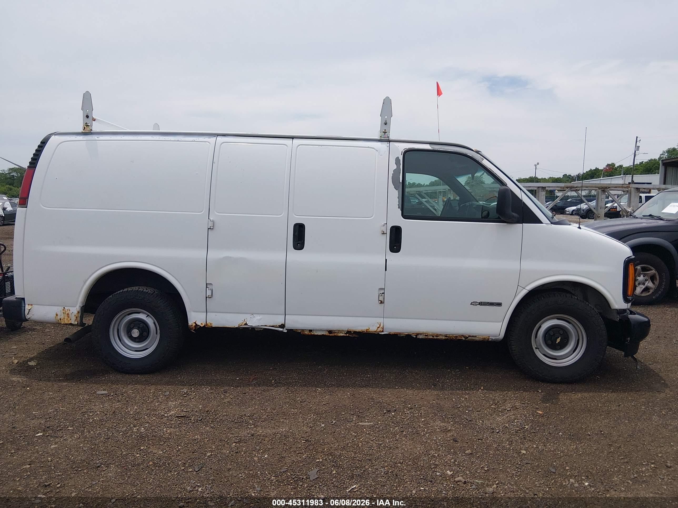 2002 Chevrolet Express White vin: 1GCEG15W621218753