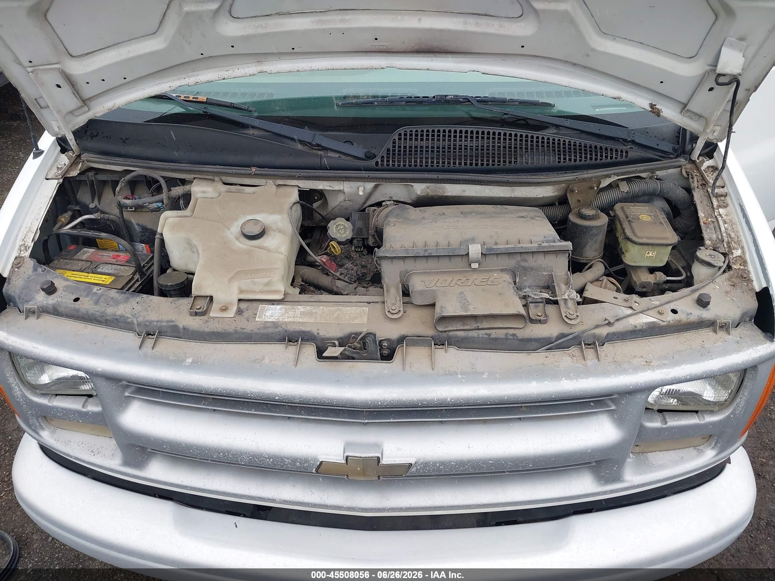 2000 Chevrolet Express   White vin: 1GCEG15W6Y1124235