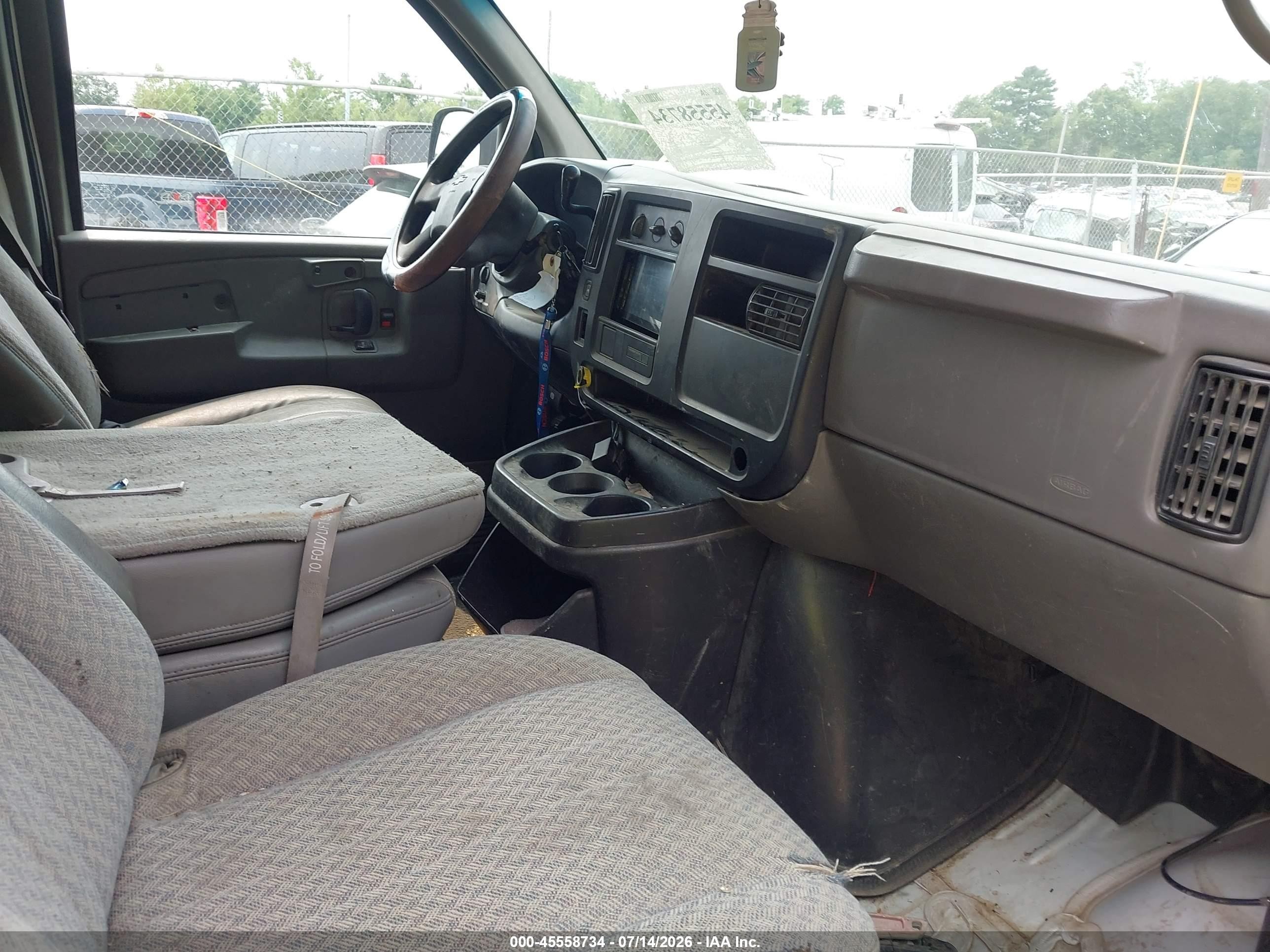 2006 Chevrolet Express Work Van White vin: 1GCEG15X661174607