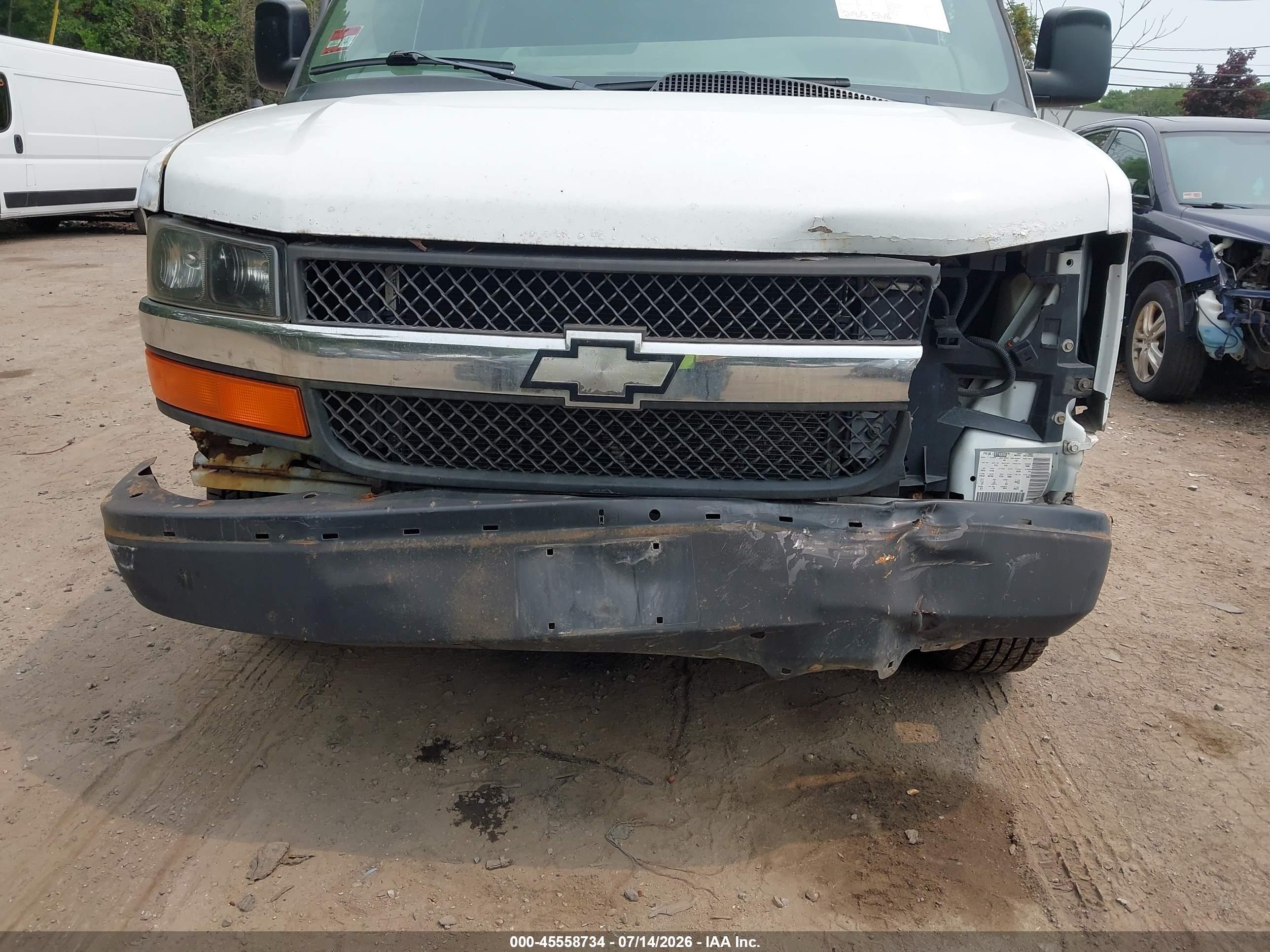 2006 Chevrolet Express Work Van White vin: 1GCEG15X661174607