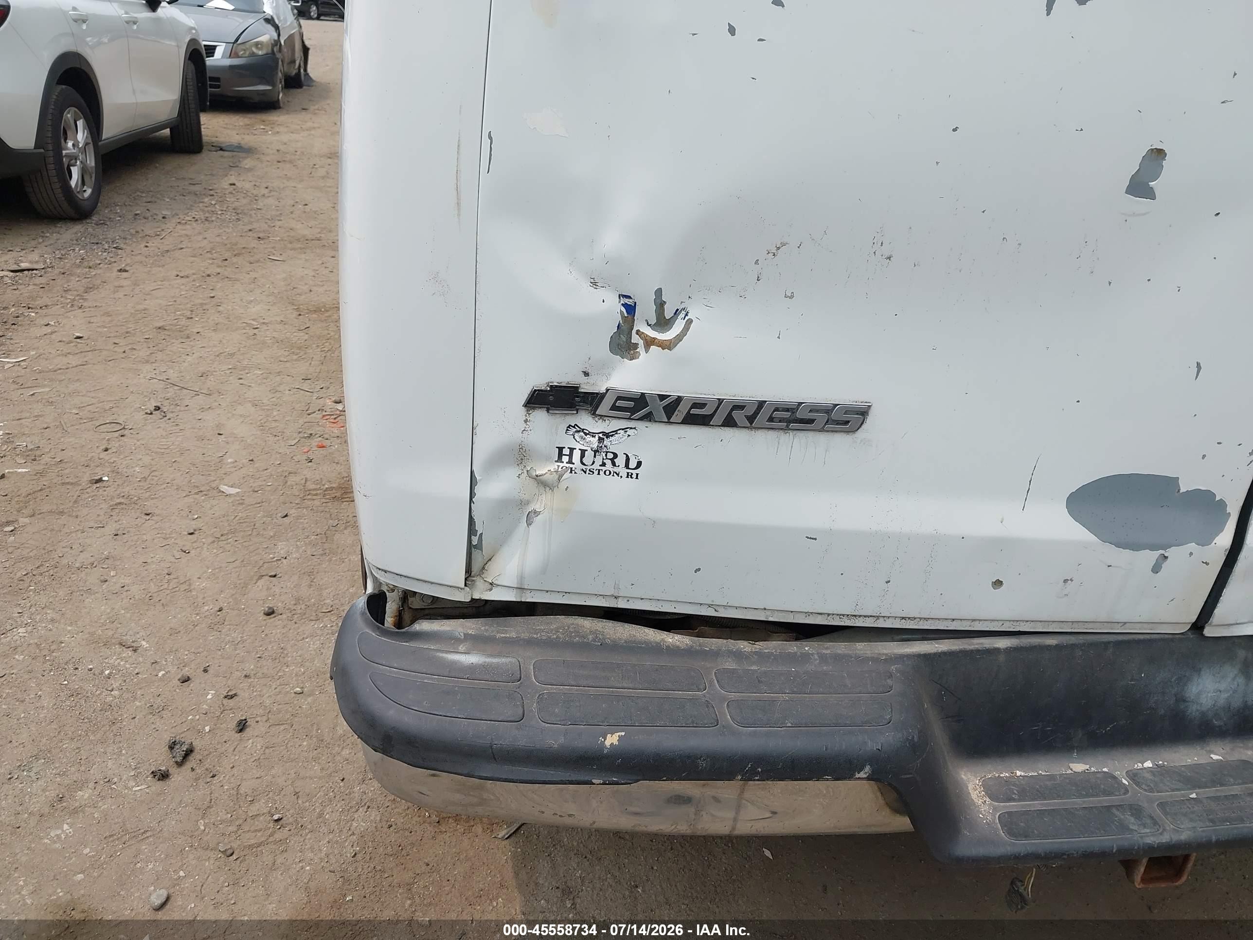 2006 Chevrolet Express Work Van White vin: 1GCEG15X661174607