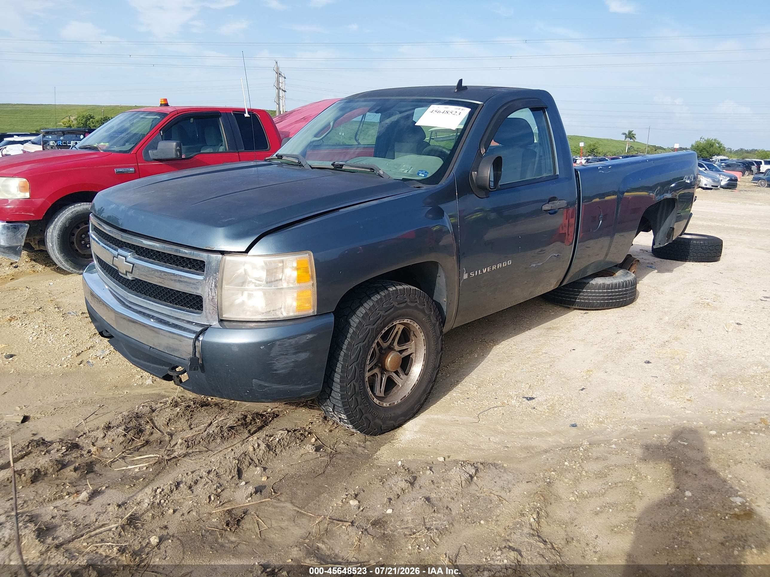2008 Chevrolet Silverado 1500 Work Truck Blue vin: 1GCEK14018E107380