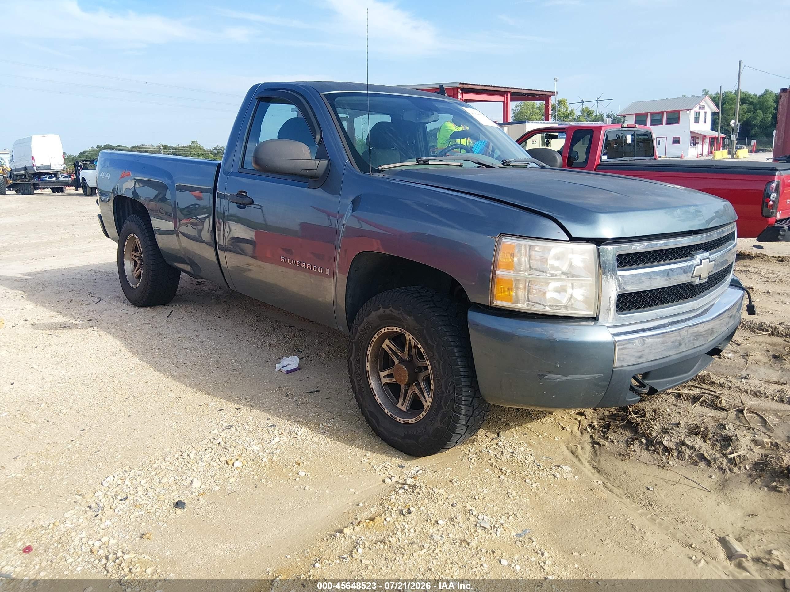 2008 Chevrolet Silverado 1500 Work Truck Blue vin: 1GCEK14018E107380