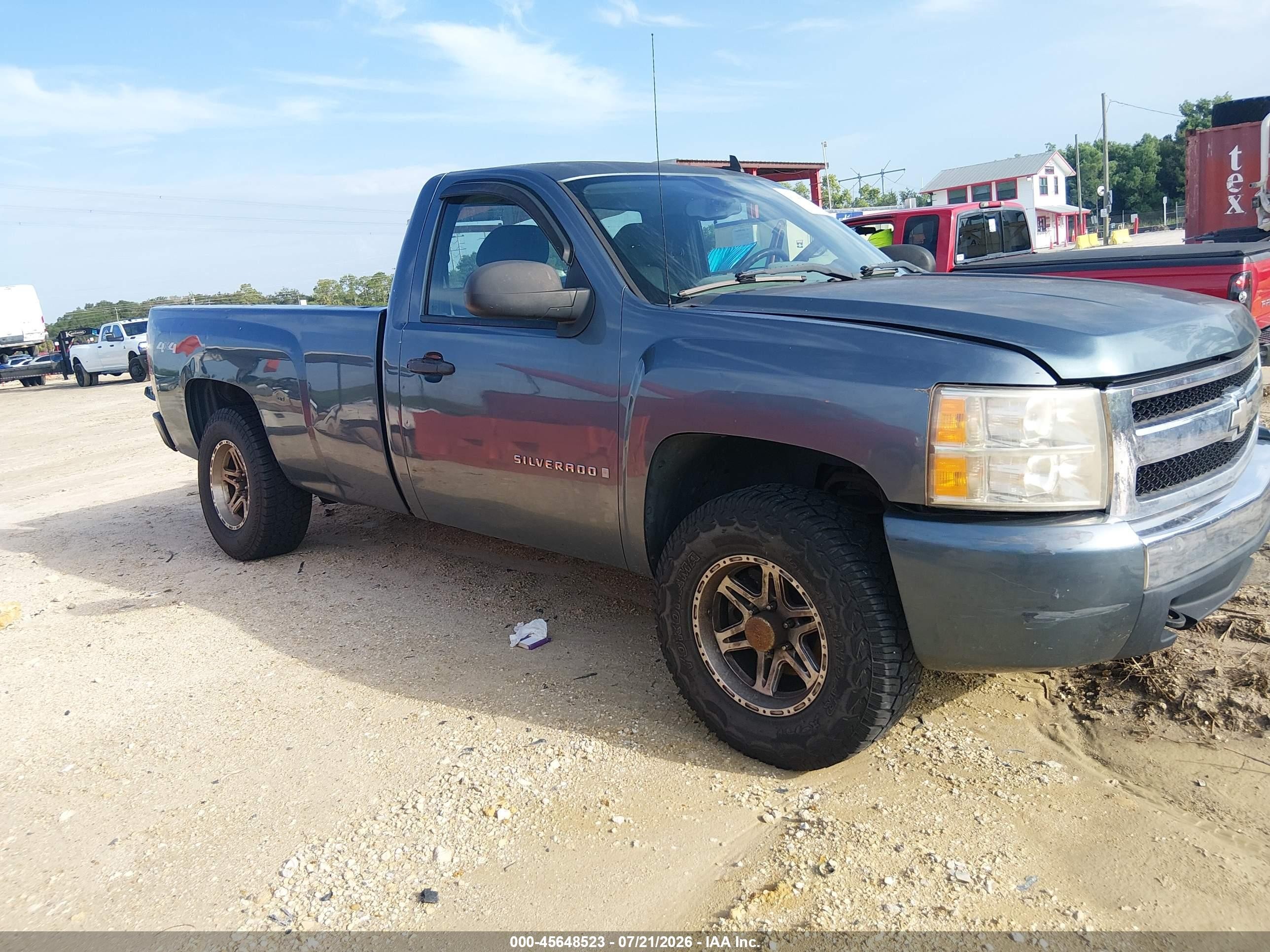 2008 Chevrolet Silverado 1500 Work Truck Blue vin: 1GCEK14018E107380