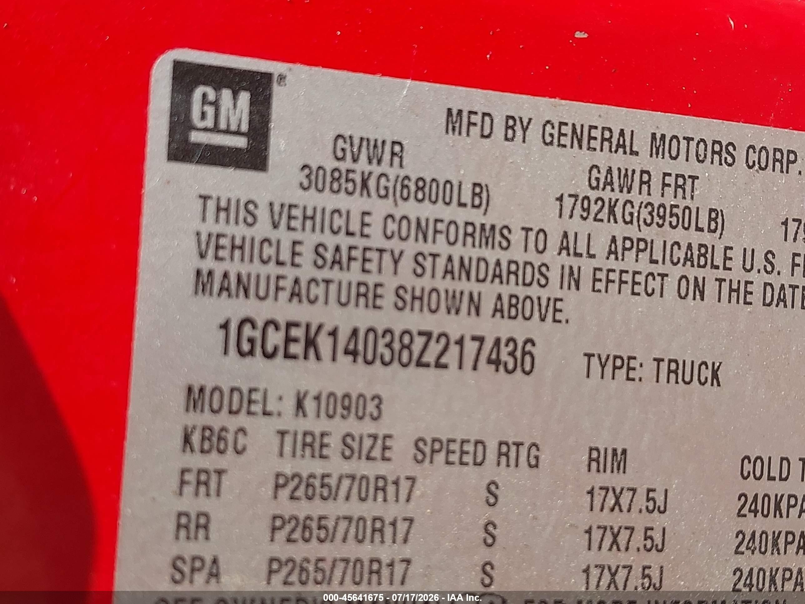 2008 Chevrolet Silverado 1500 Lt1 Red vin: 1GCEK14038Z217436