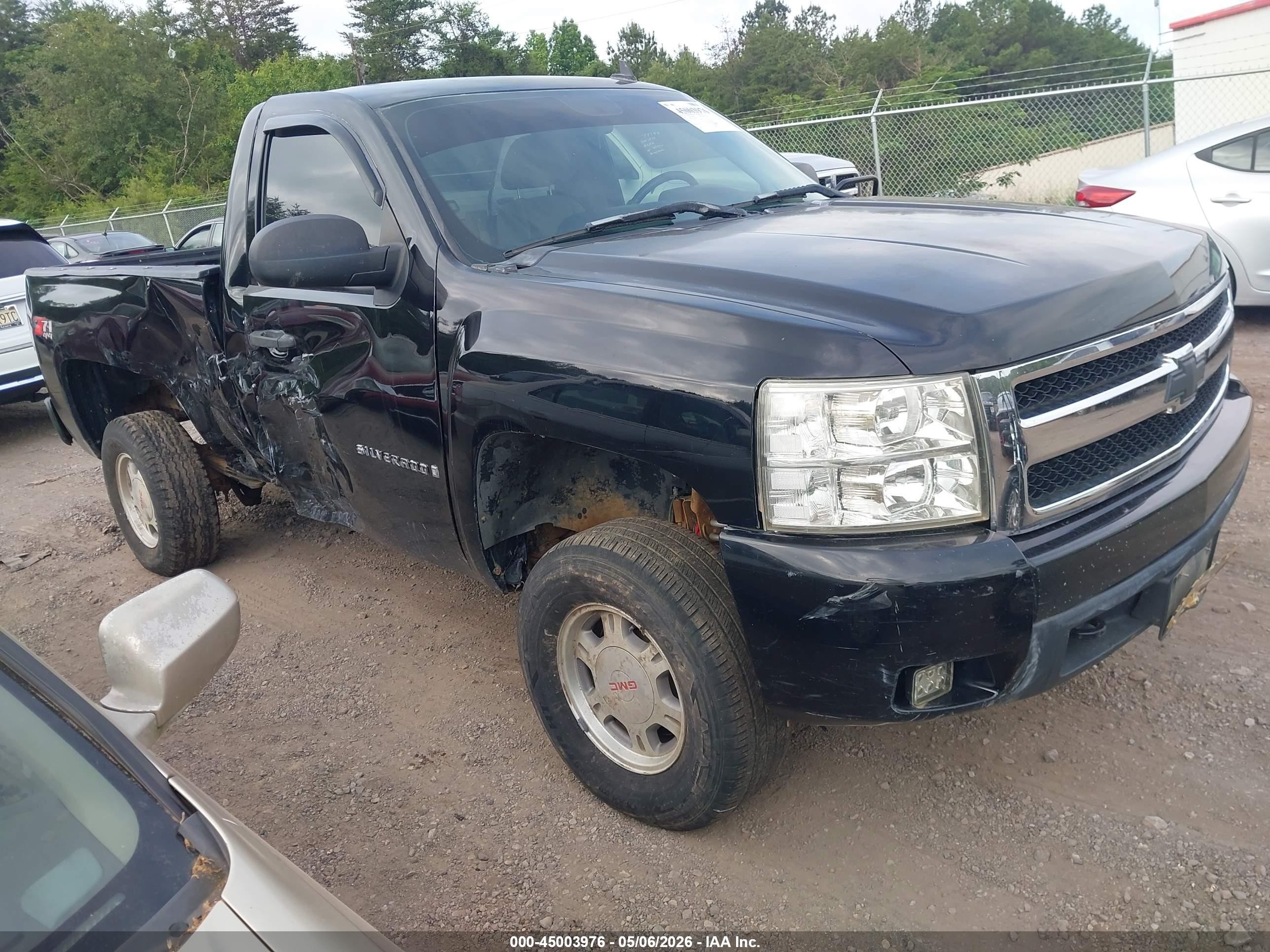 2007 Chevrolet Silverado 1500 Lt1 Black vin: 1GCEK14047Z574056