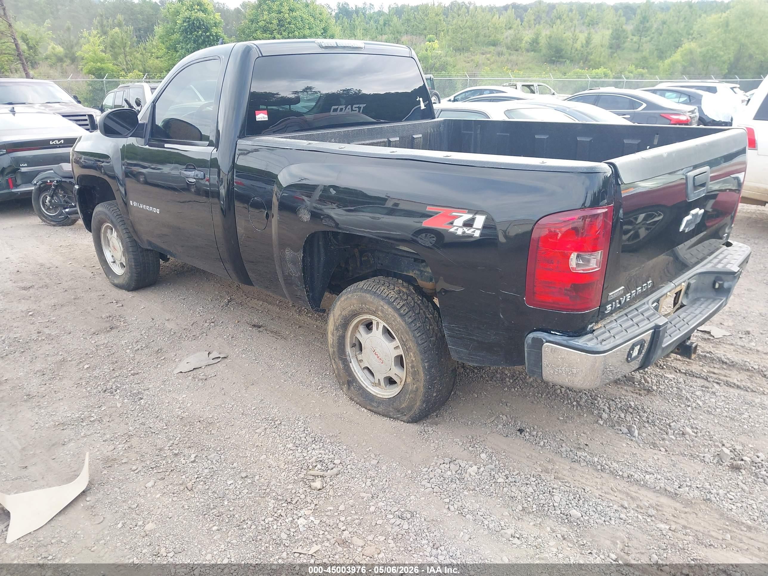 2007 Chevrolet Silverado 1500 Lt1 Black vin: 1GCEK14047Z574056