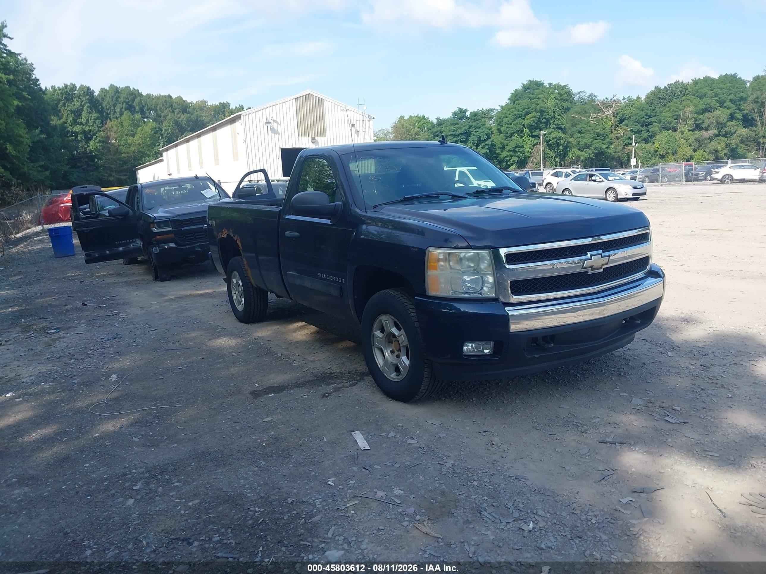 2007 Chevrolet Silverado 1500 Lt1 Blue vin: 1GCEK14057Z649458