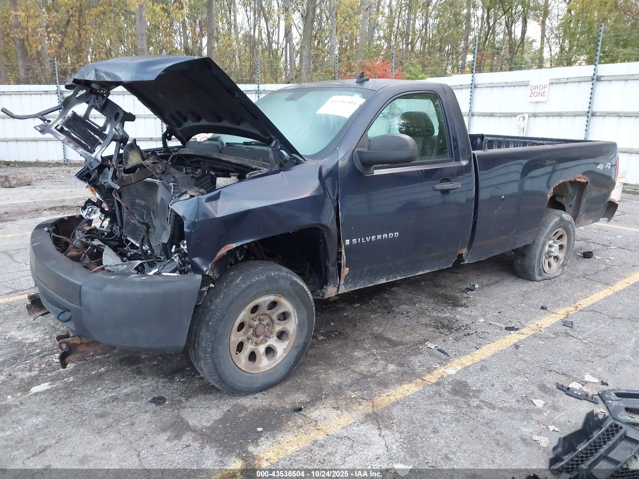 2008 Chevrolet Silverado 1500 Work Truck Dark Blue vin: 1GCEK14078Z238290