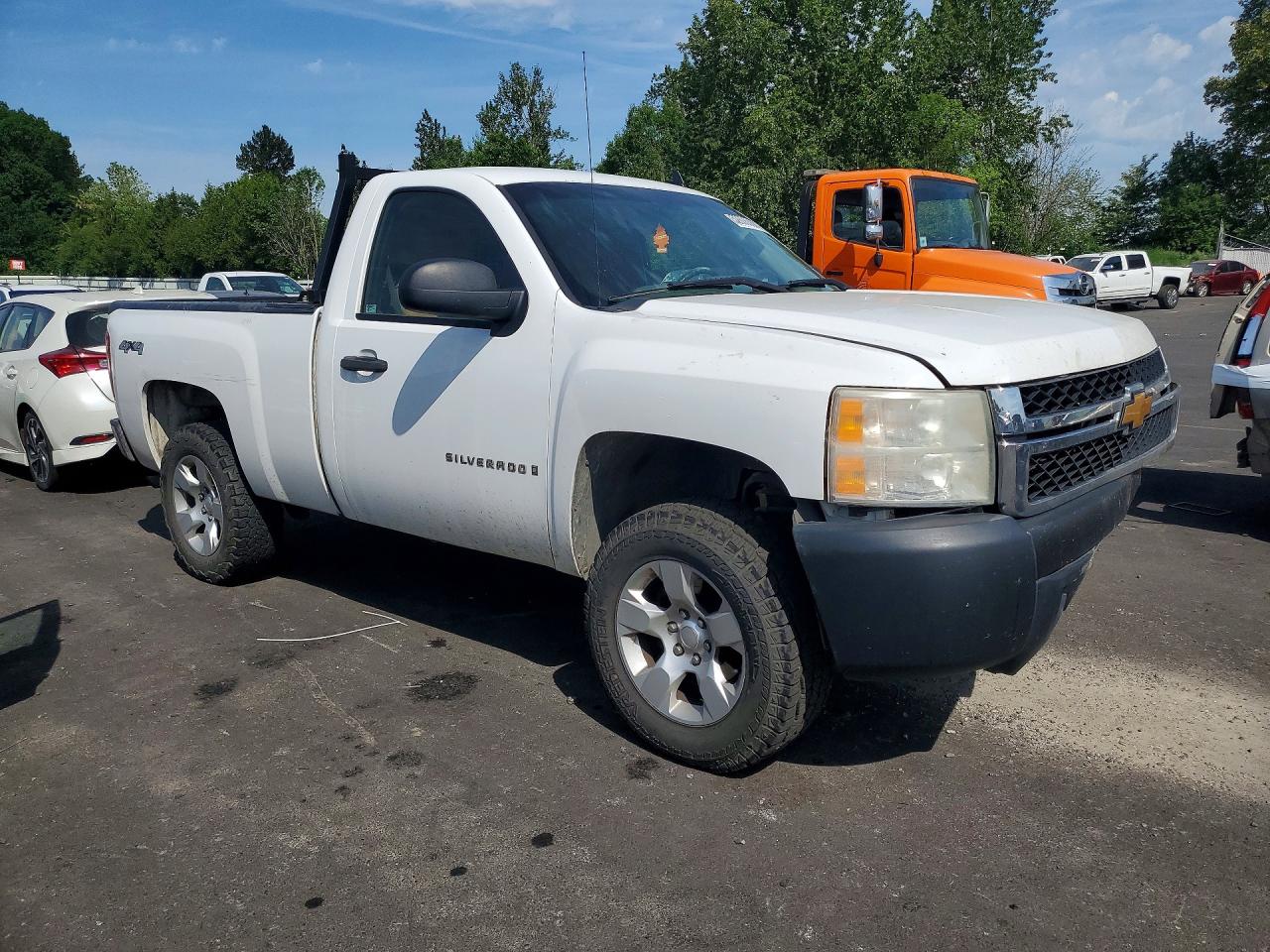 2007 Chevrolet Silverado K1500 White vin: 1GCEK14087Z556529