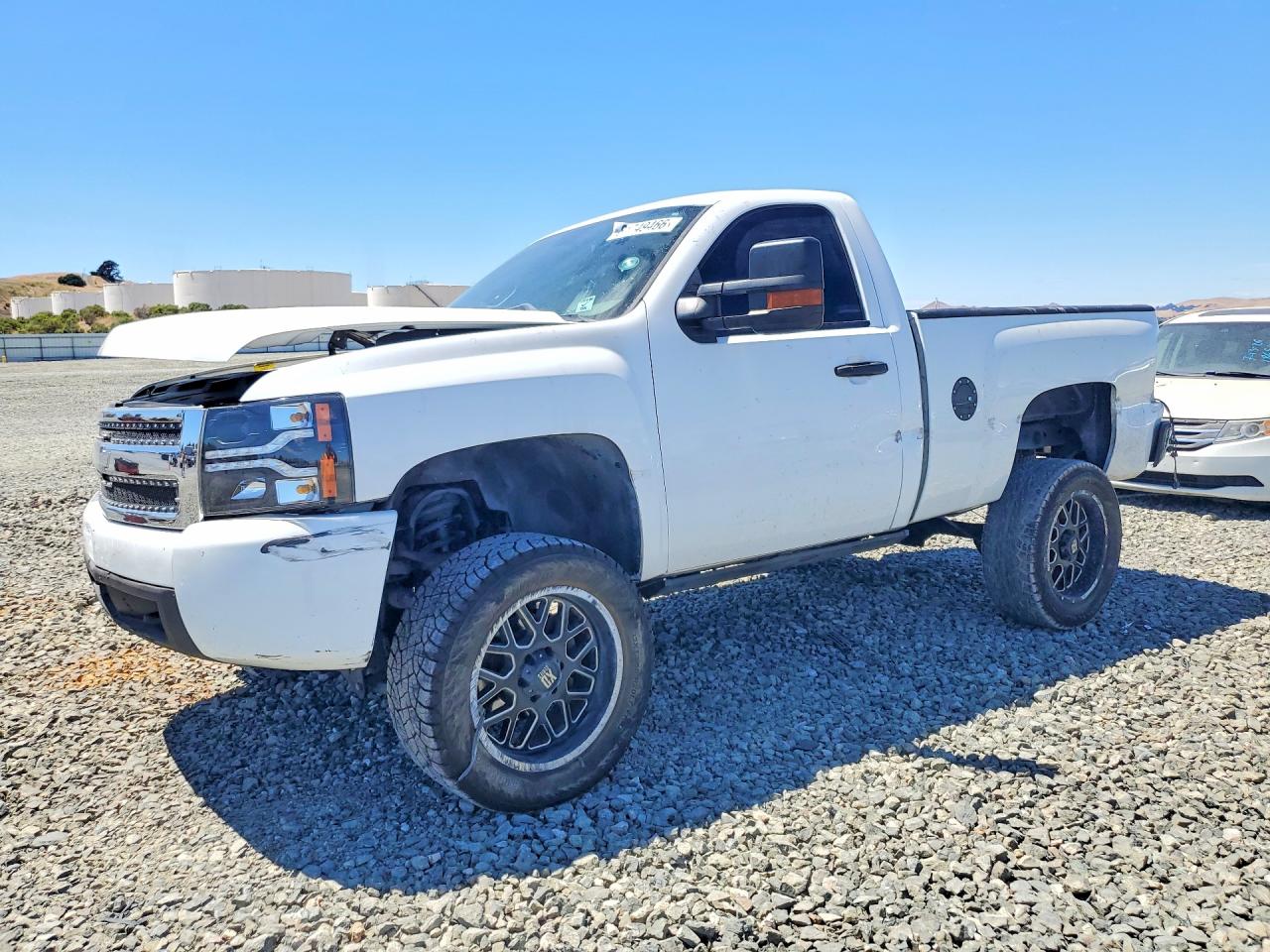 2007 Chevrolet Silverado K1500 White vin: 1GCEK14C37Z567447