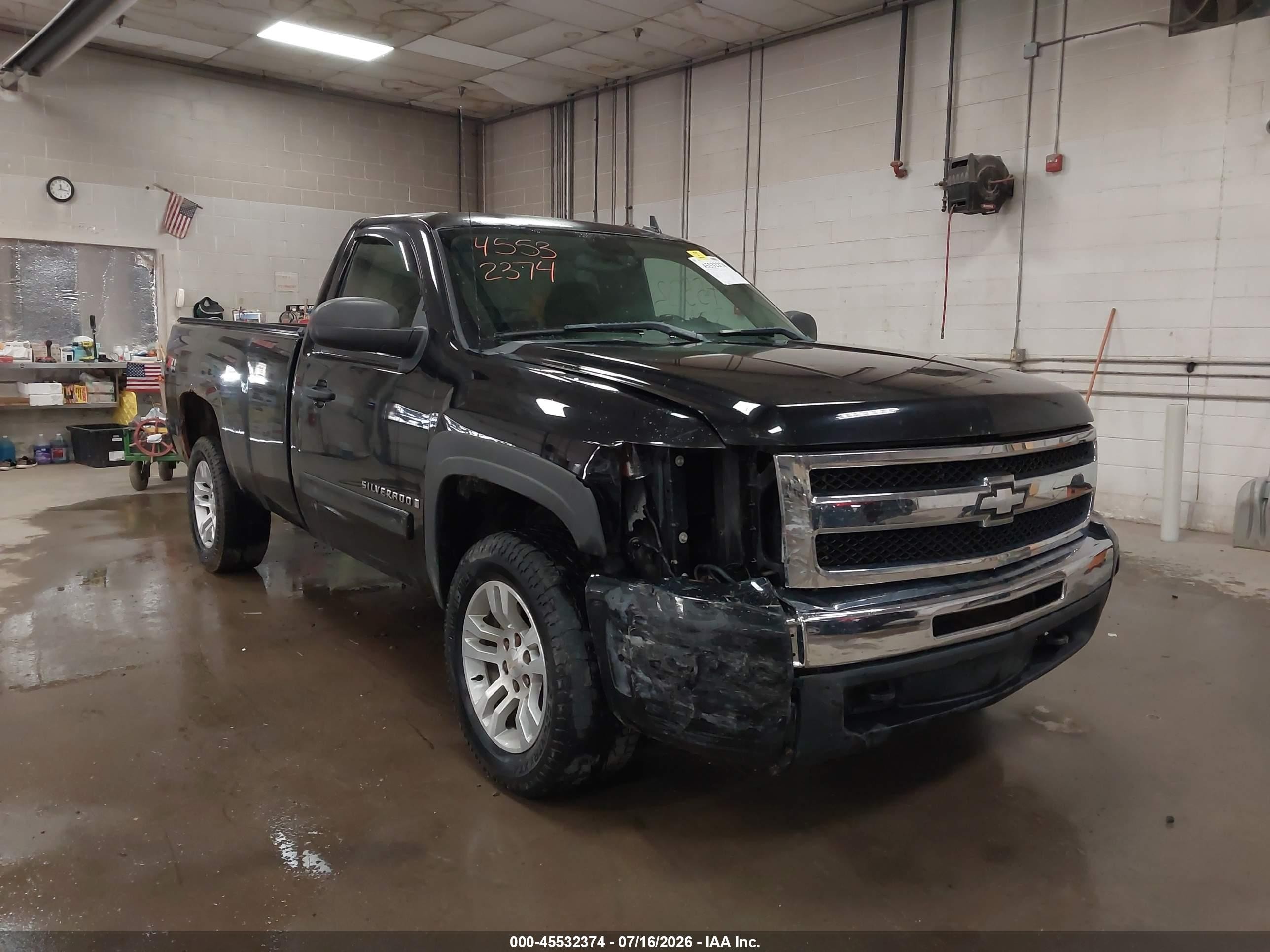 2007 Chevrolet Silverado 1500 Lt1 Black vin: 1GCEK14C47E527191