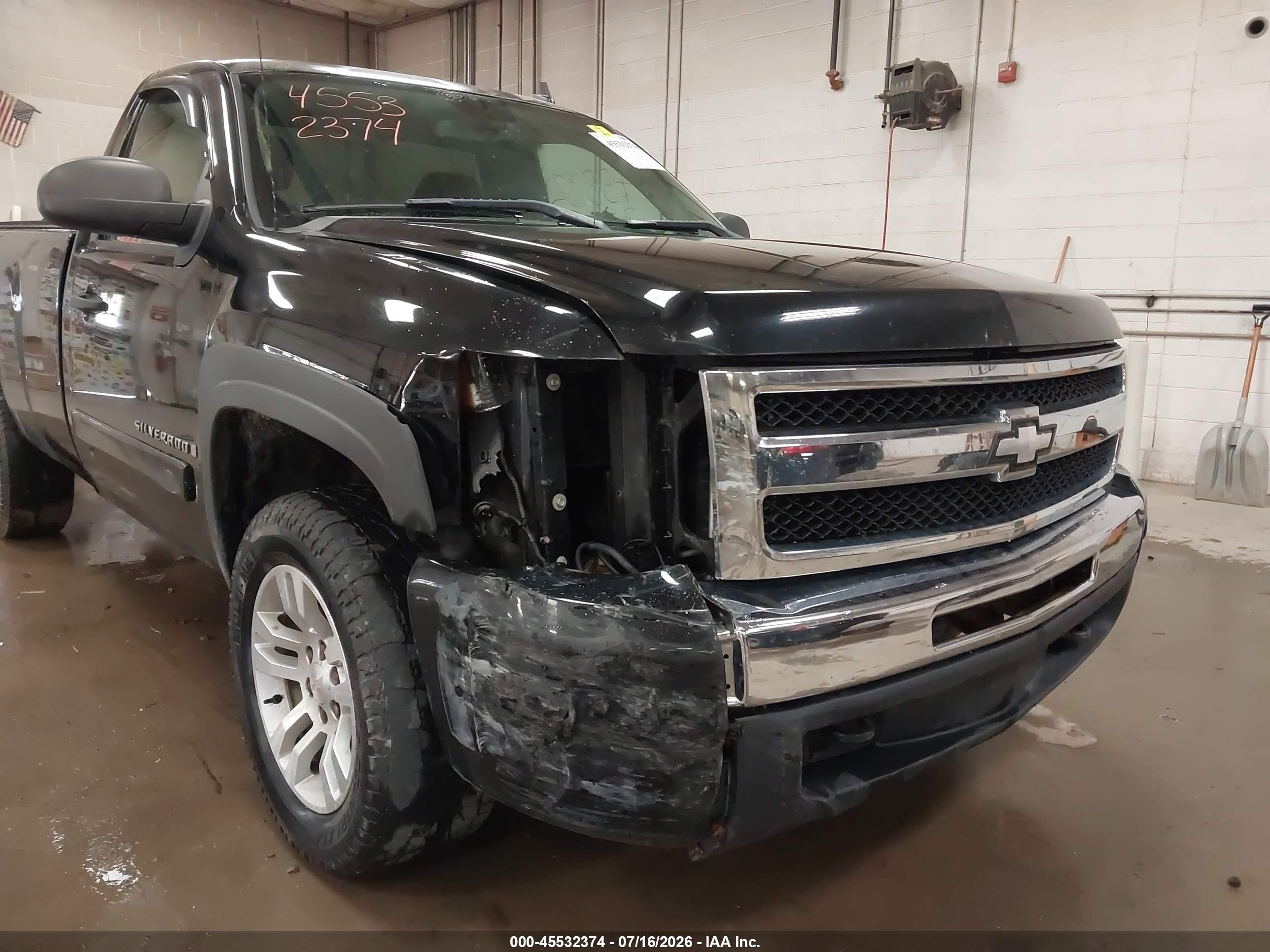 2007 Chevrolet Silverado 1500 Lt1 Черный vin: 1GCEK14C47E527191