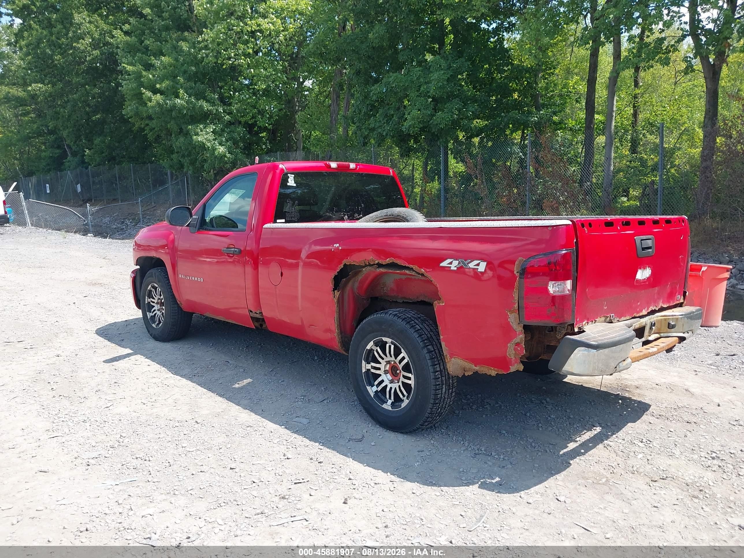 2007 Chevrolet Silverado 1500 Work Truck Red vin: 1GCEK14C87Z547825