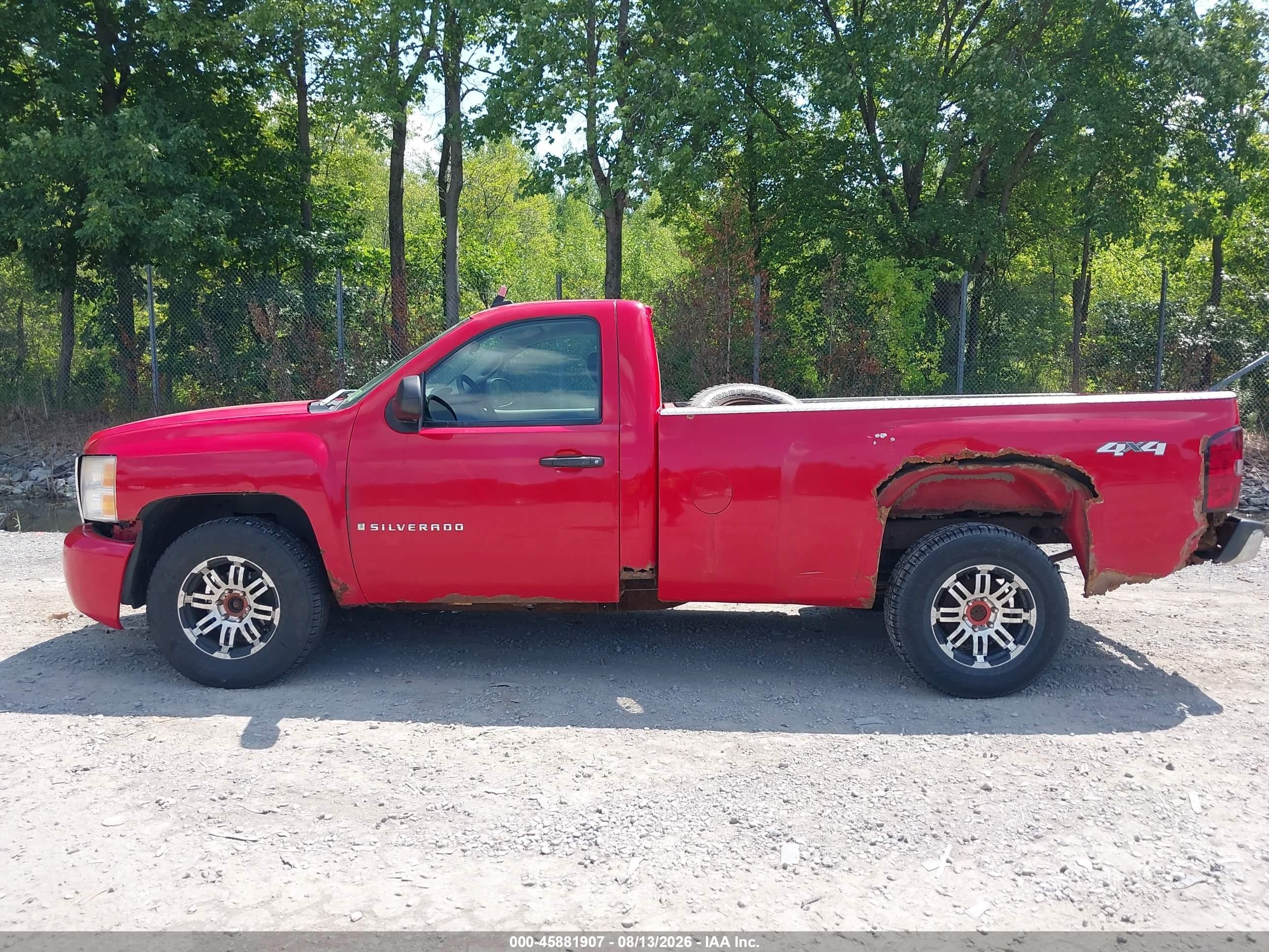 2007 Chevrolet Silverado 1500 Work Truck Red vin: 1GCEK14C87Z547825
