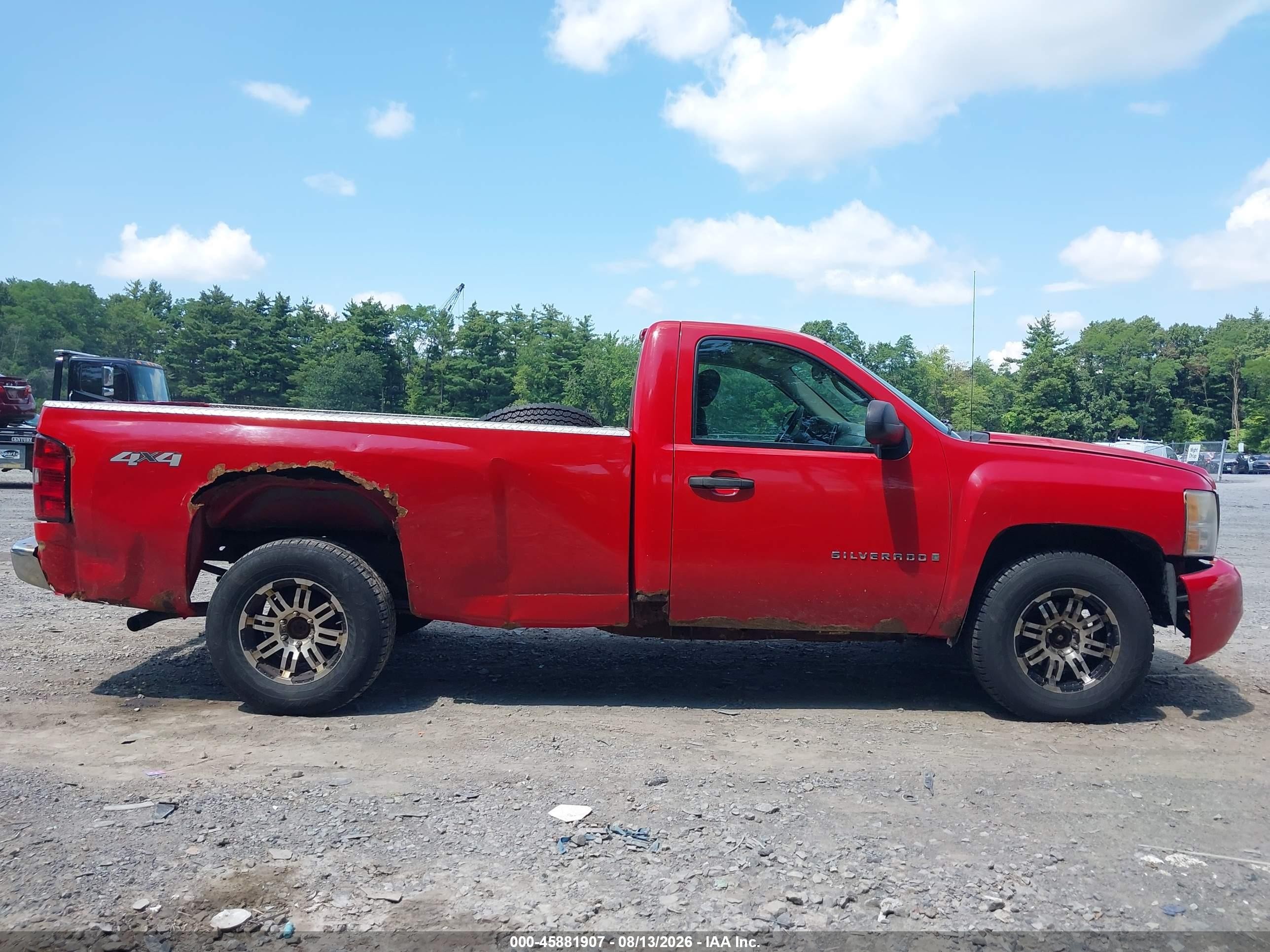 2007 Chevrolet Silverado 1500 Work Truck Red vin: 1GCEK14C87Z547825