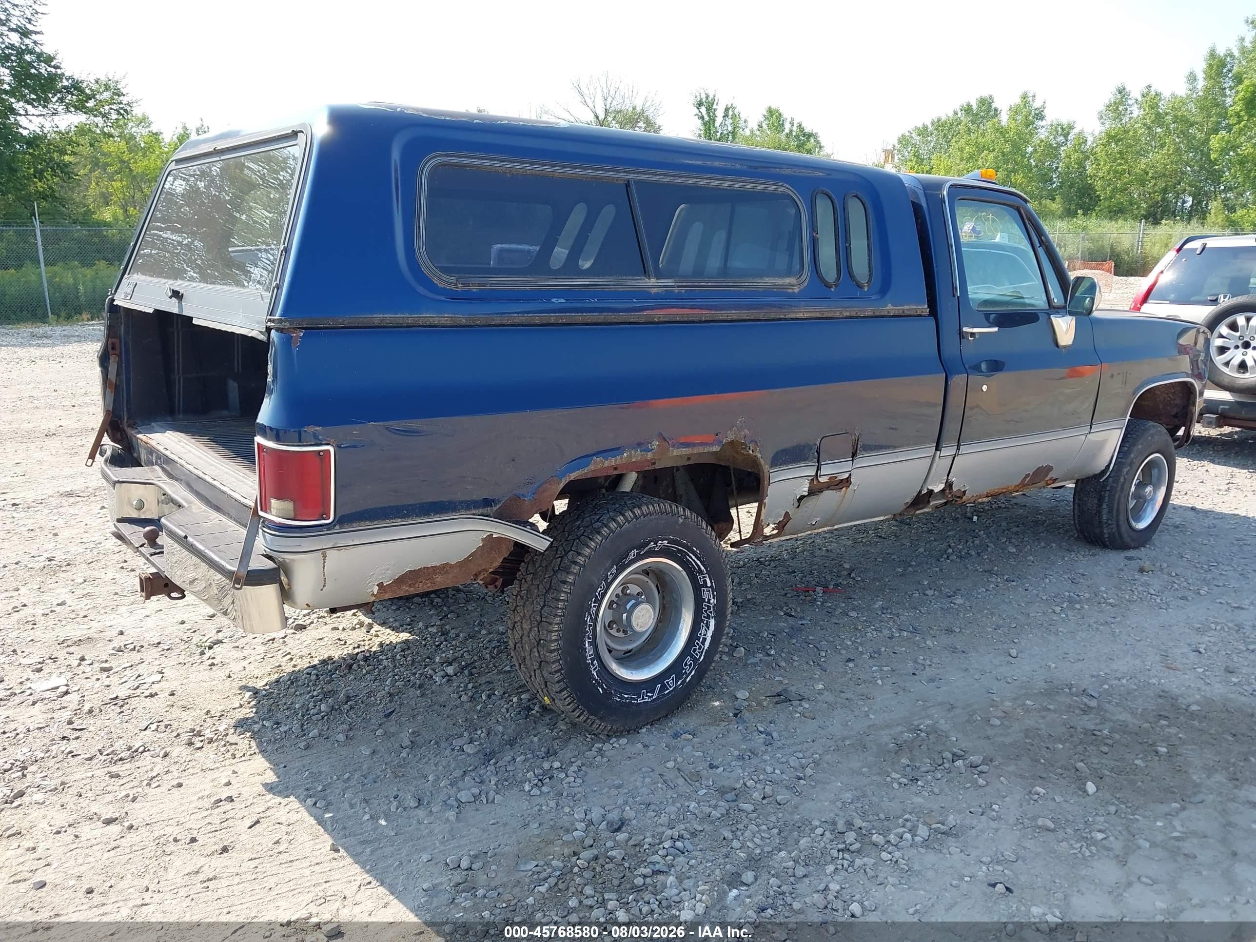 1983 Chevrolet K10   Blue vin: 1GCEK14H7DJ115247