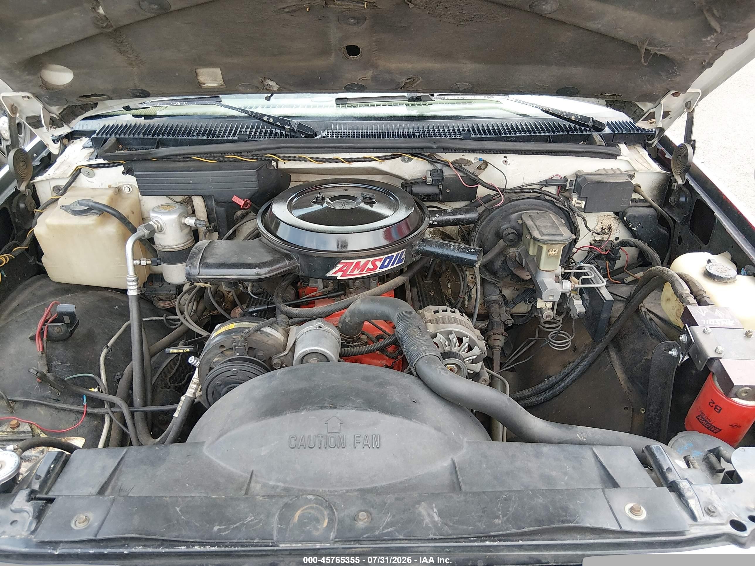 1993 Chevrolet Gmt-400 K1500 White vin: 1GCEK14K0PZ154554