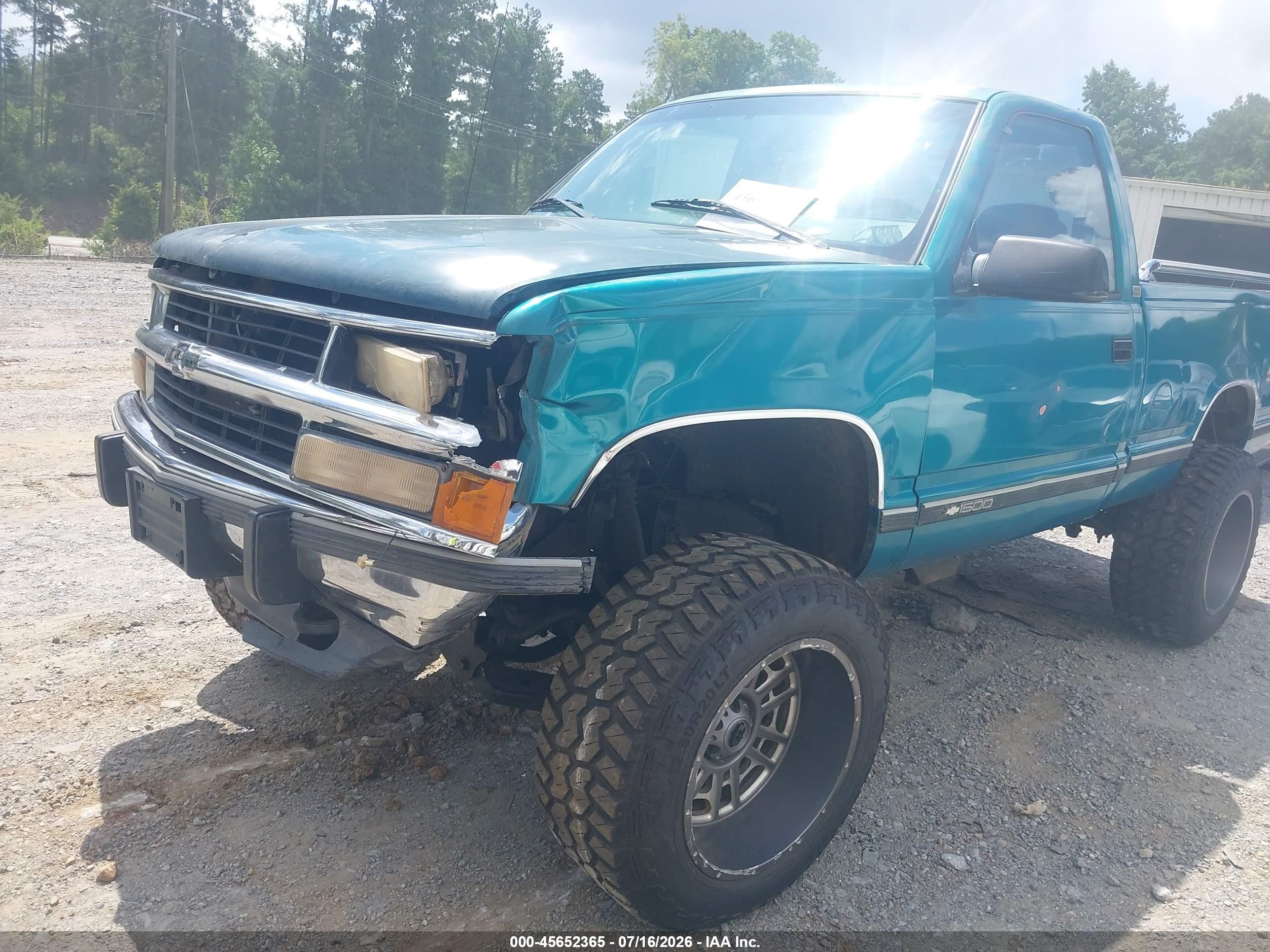 1994 Chevrolet Gmt-400 K1500 Green vin: 1GCEK14K1RZ145106