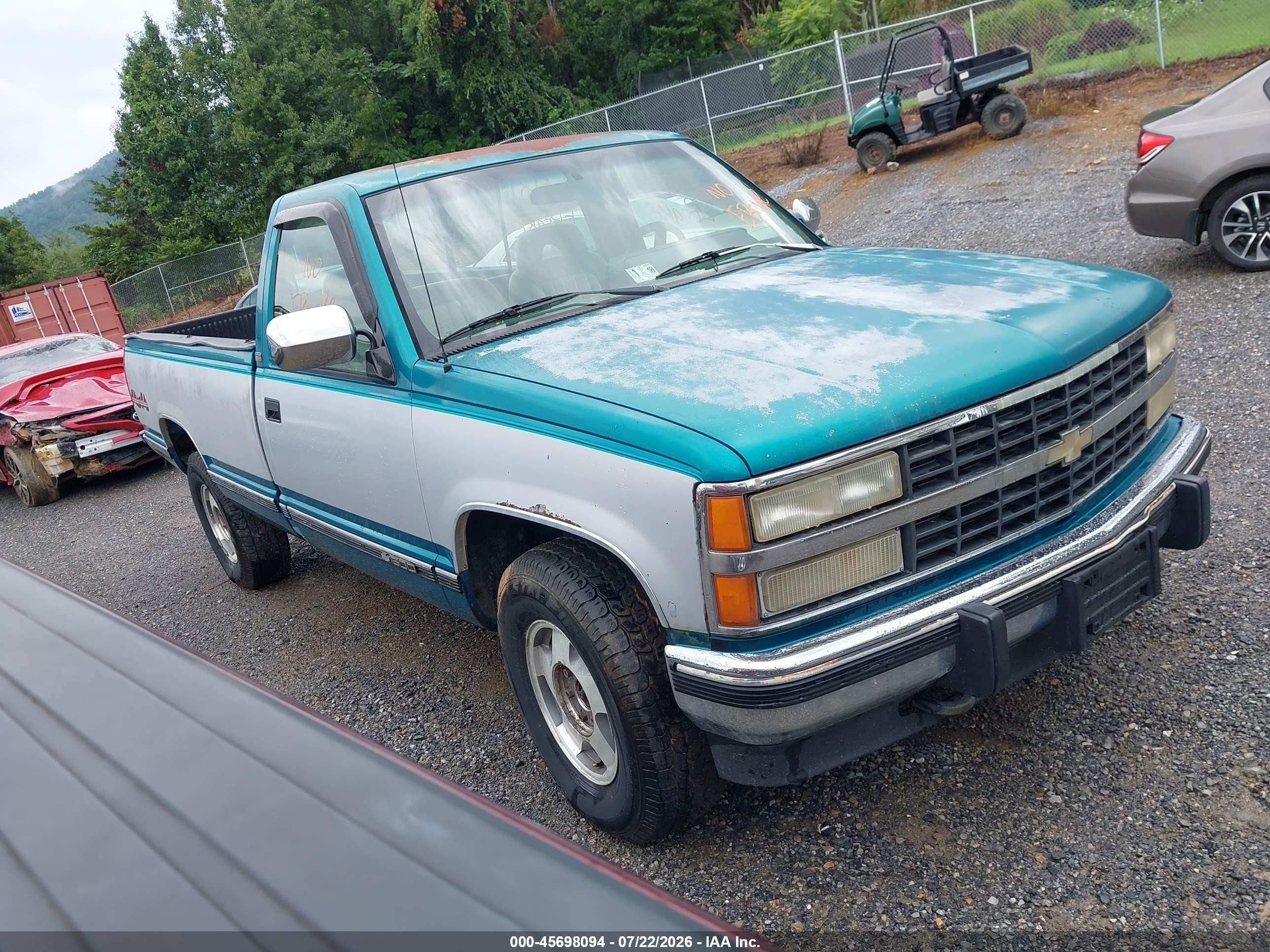 1993 Chevrolet Gmt-400 K1500 Green vin: 1GCEK14K3PE210512