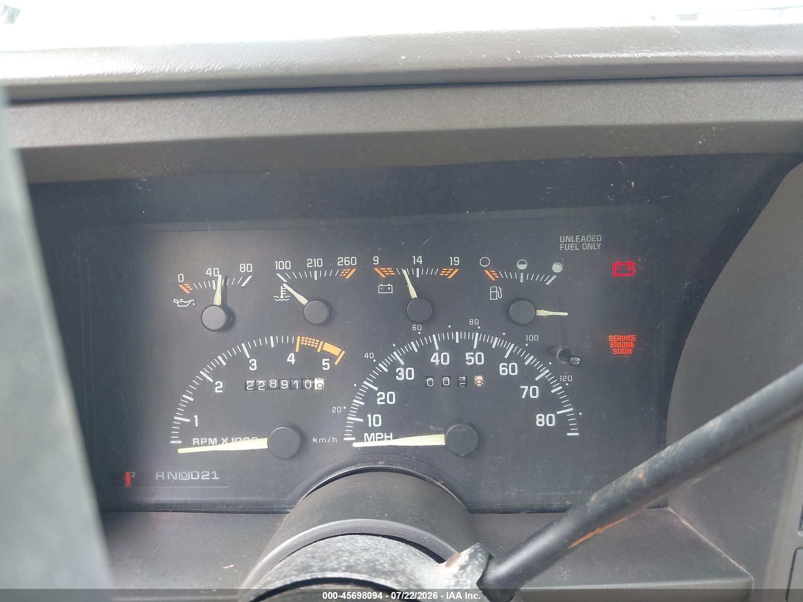 1993 Chevrolet Gmt-400 K1500 Green vin: 1GCEK14K3PE210512