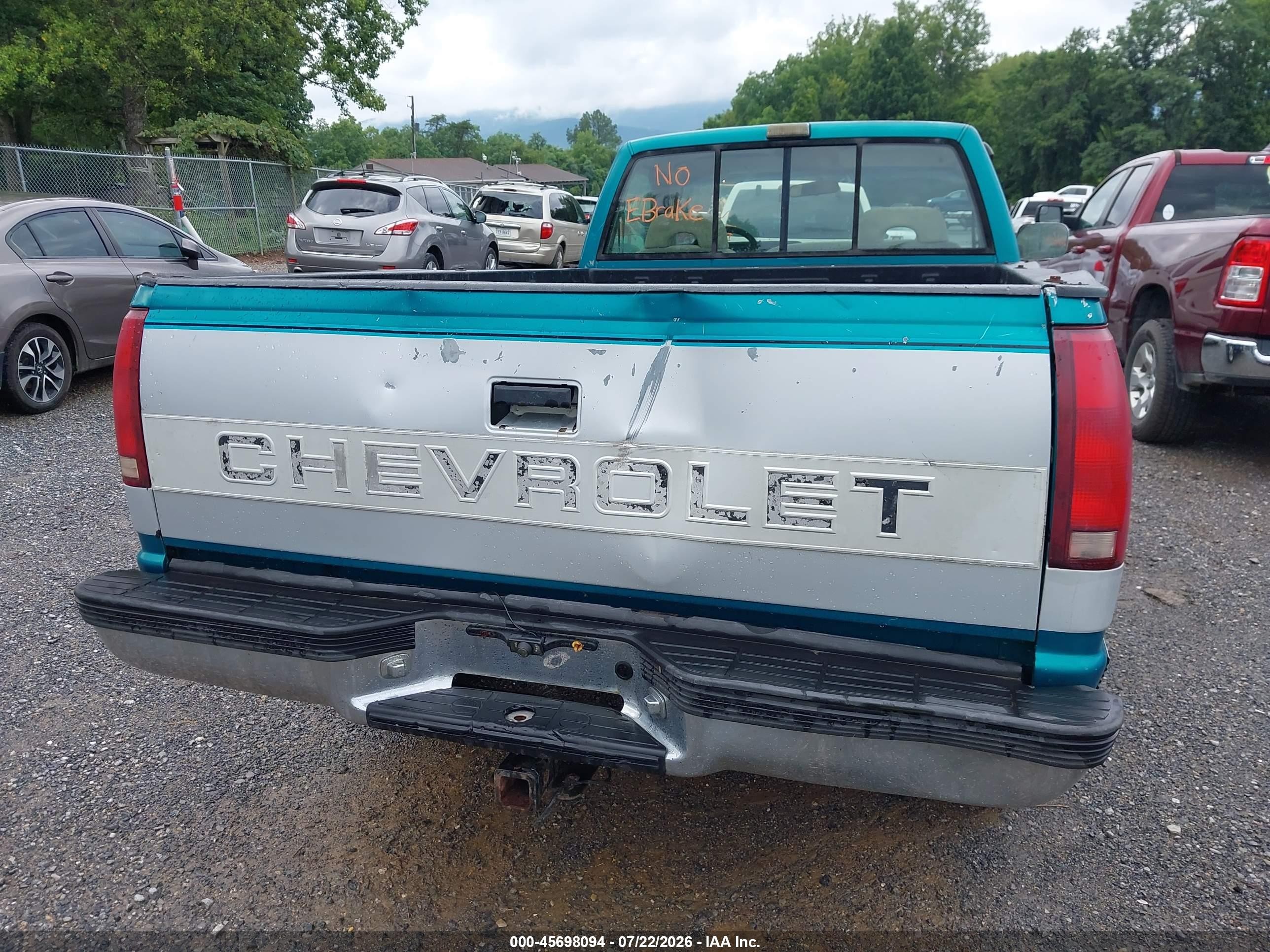 1993 Chevrolet Gmt-400 K1500 Green vin: 1GCEK14K3PE210512