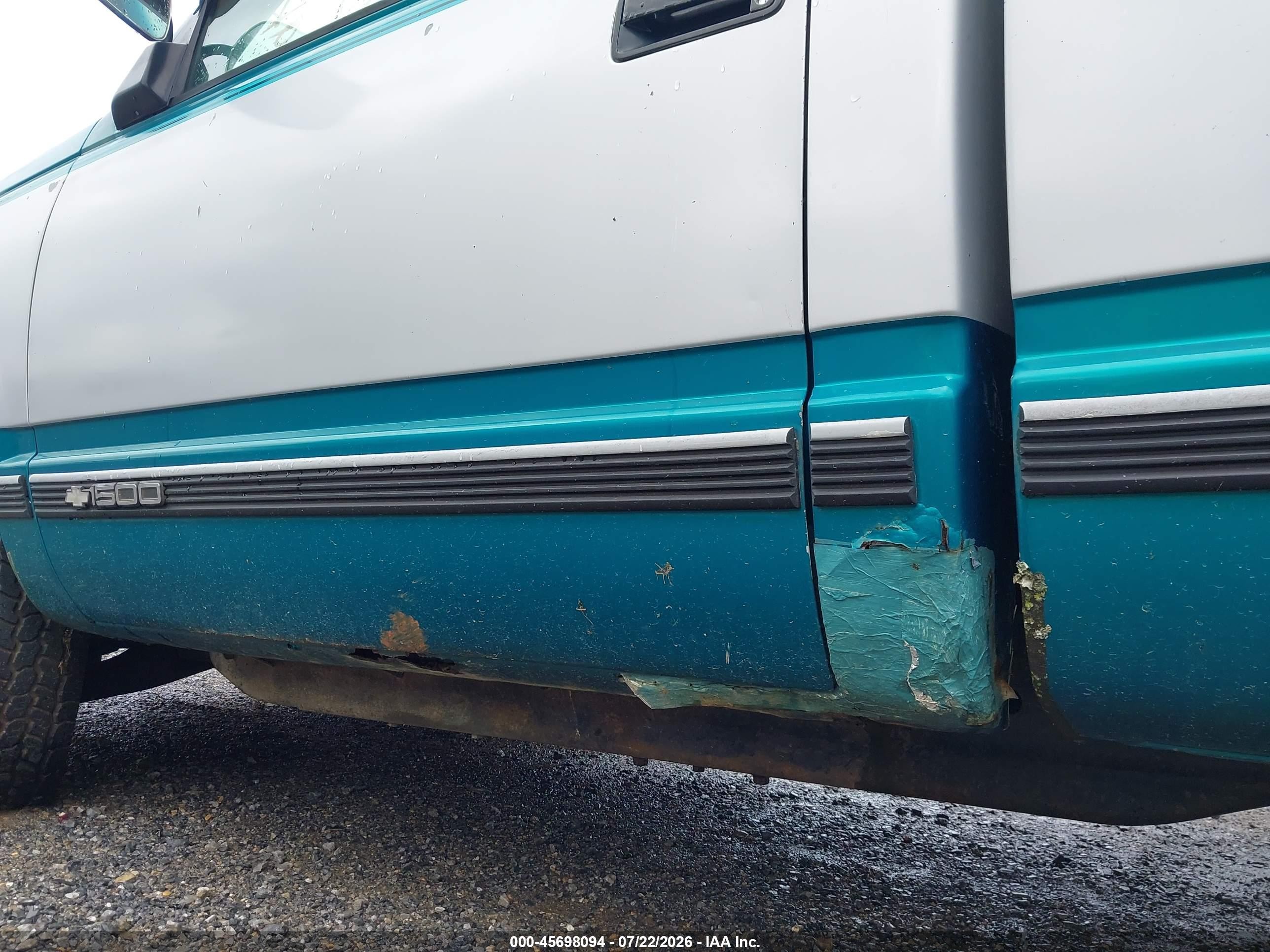 1993 Chevrolet Gmt-400 K1500 Green vin: 1GCEK14K3PE210512