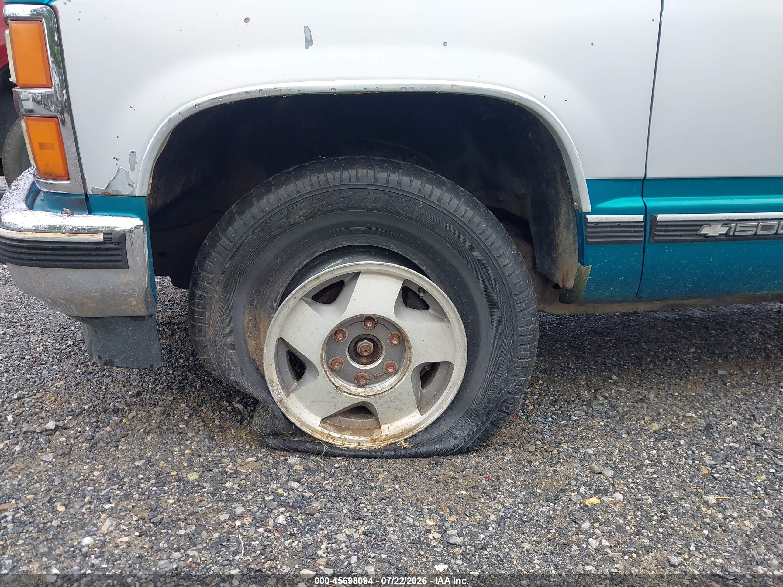 1993 Chevrolet Gmt-400 K1500 Green vin: 1GCEK14K3PE210512