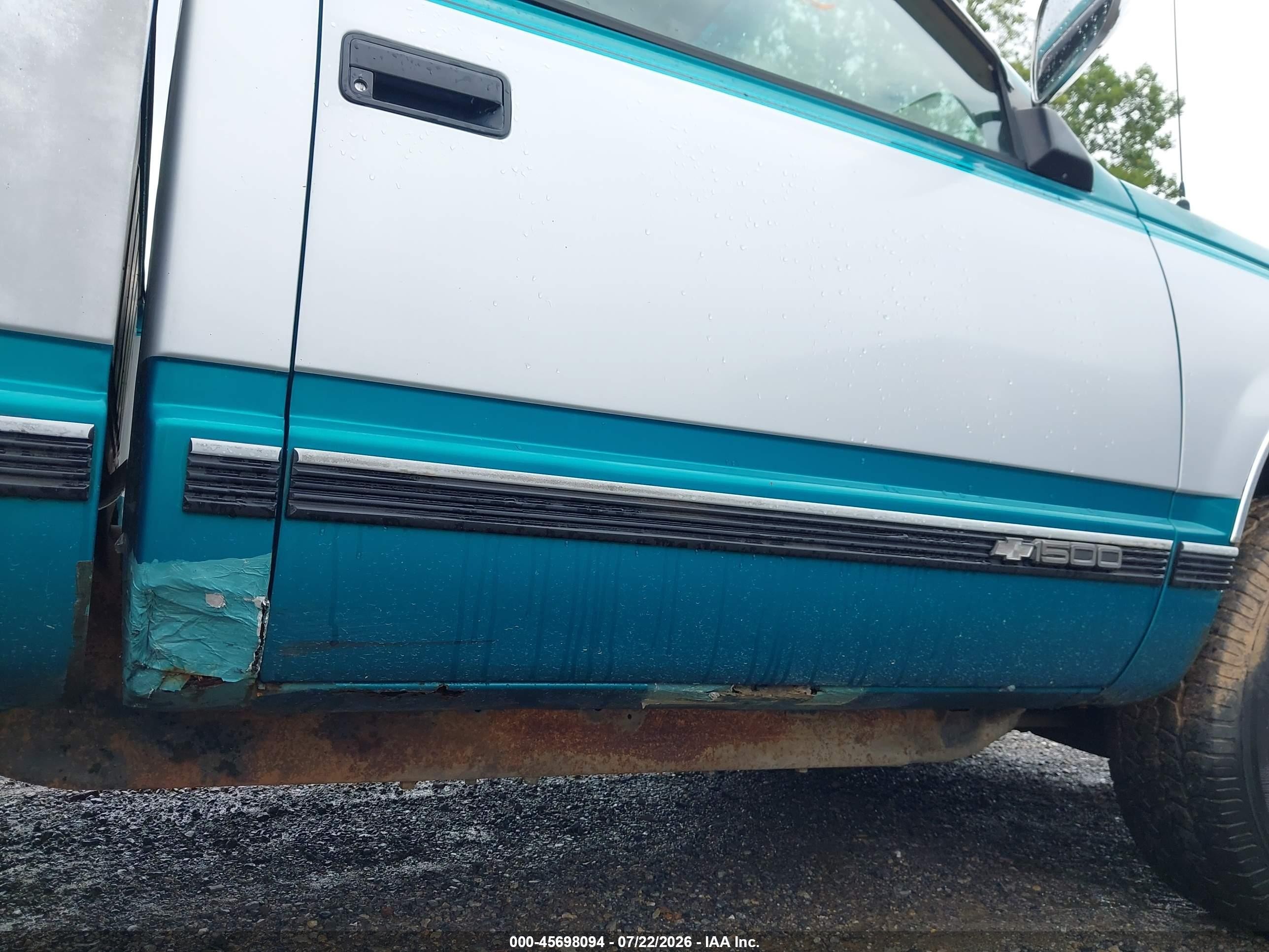 1993 Chevrolet Gmt-400 K1500 Green vin: 1GCEK14K3PE210512