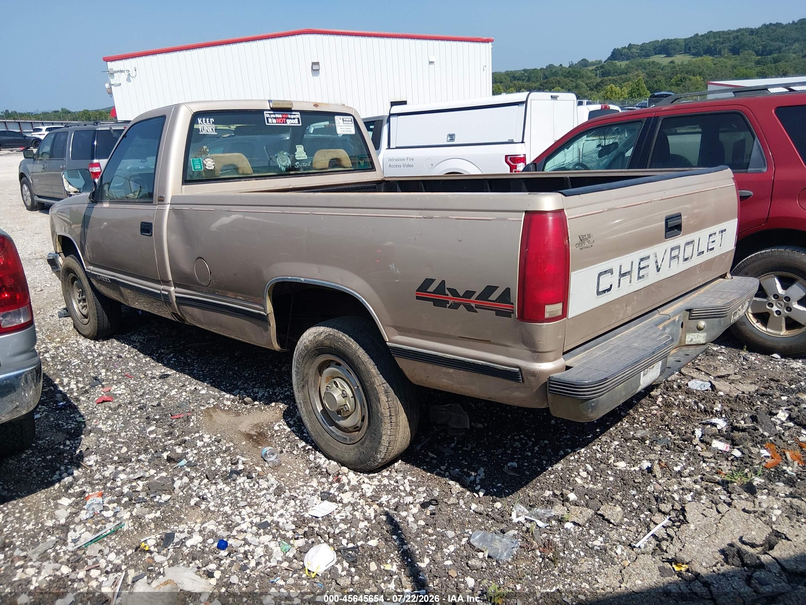 1993 Chevrolet Gmt-400 K1500 Beige vin: 1GCEK14K3PZ225312