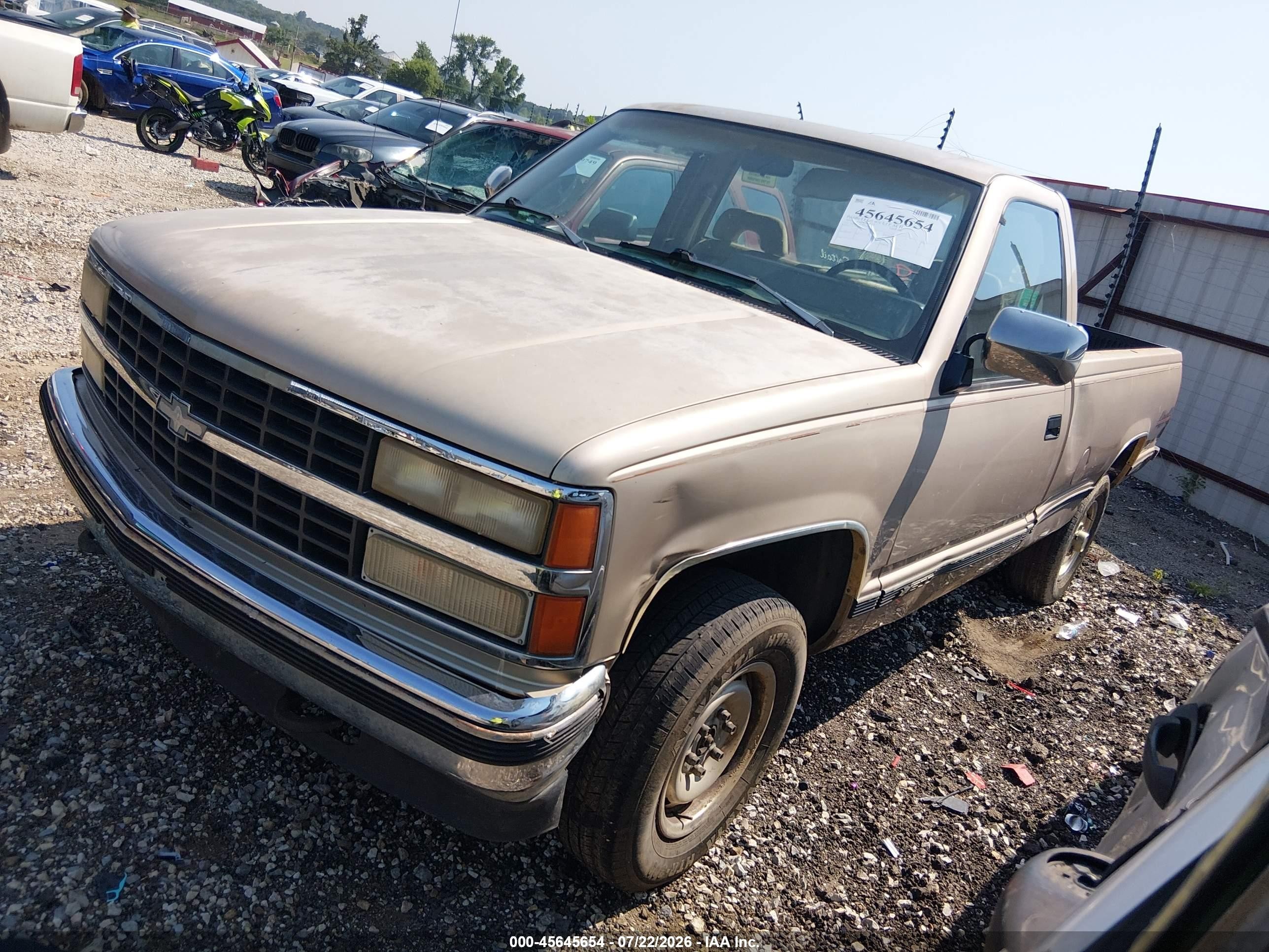 1993 Chevrolet Gmt-400 K1500 Beige vin: 1GCEK14K3PZ225312
