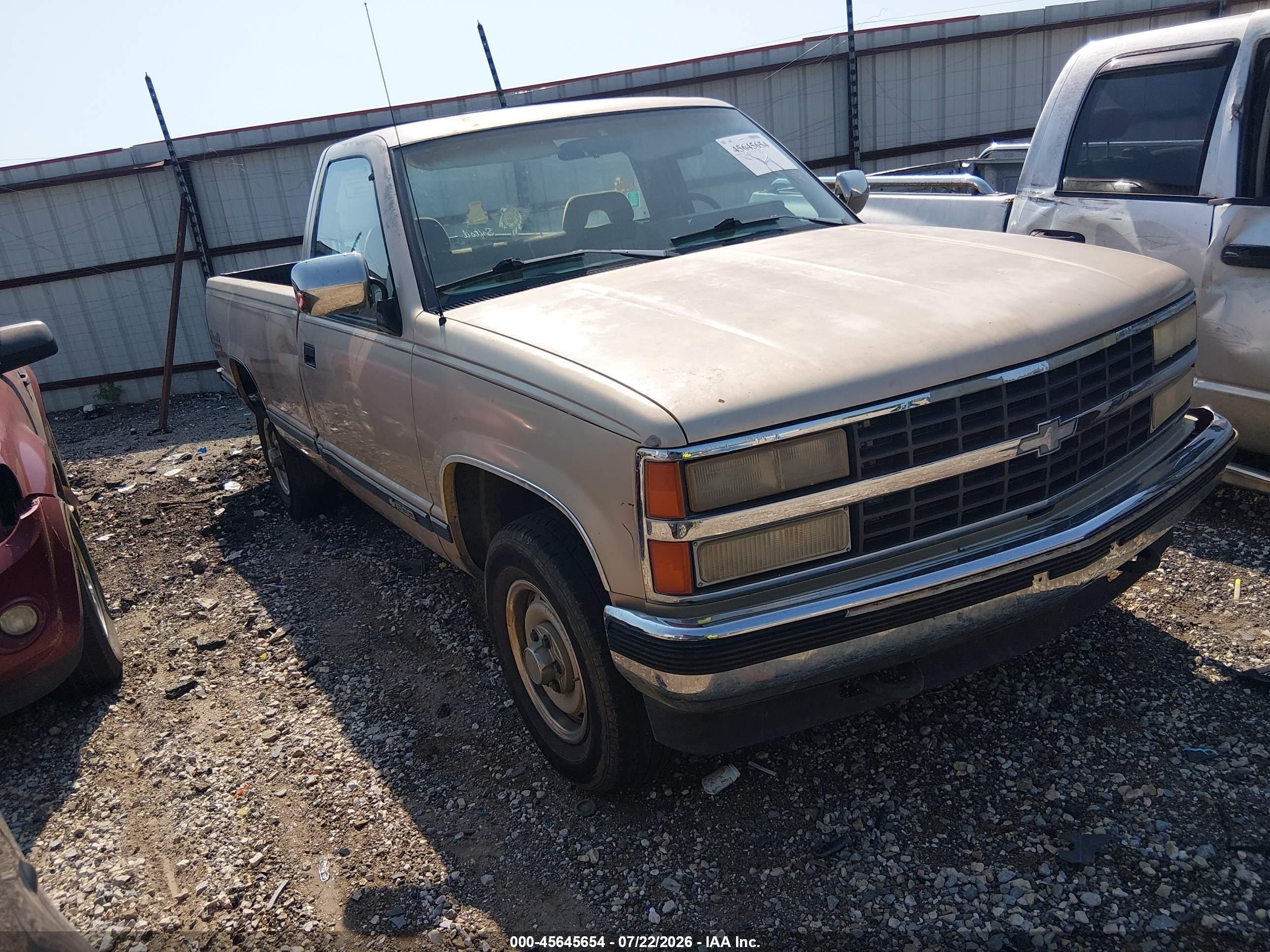1993 Chevrolet Gmt-400 K1500 Beige vin: 1GCEK14K3PZ225312