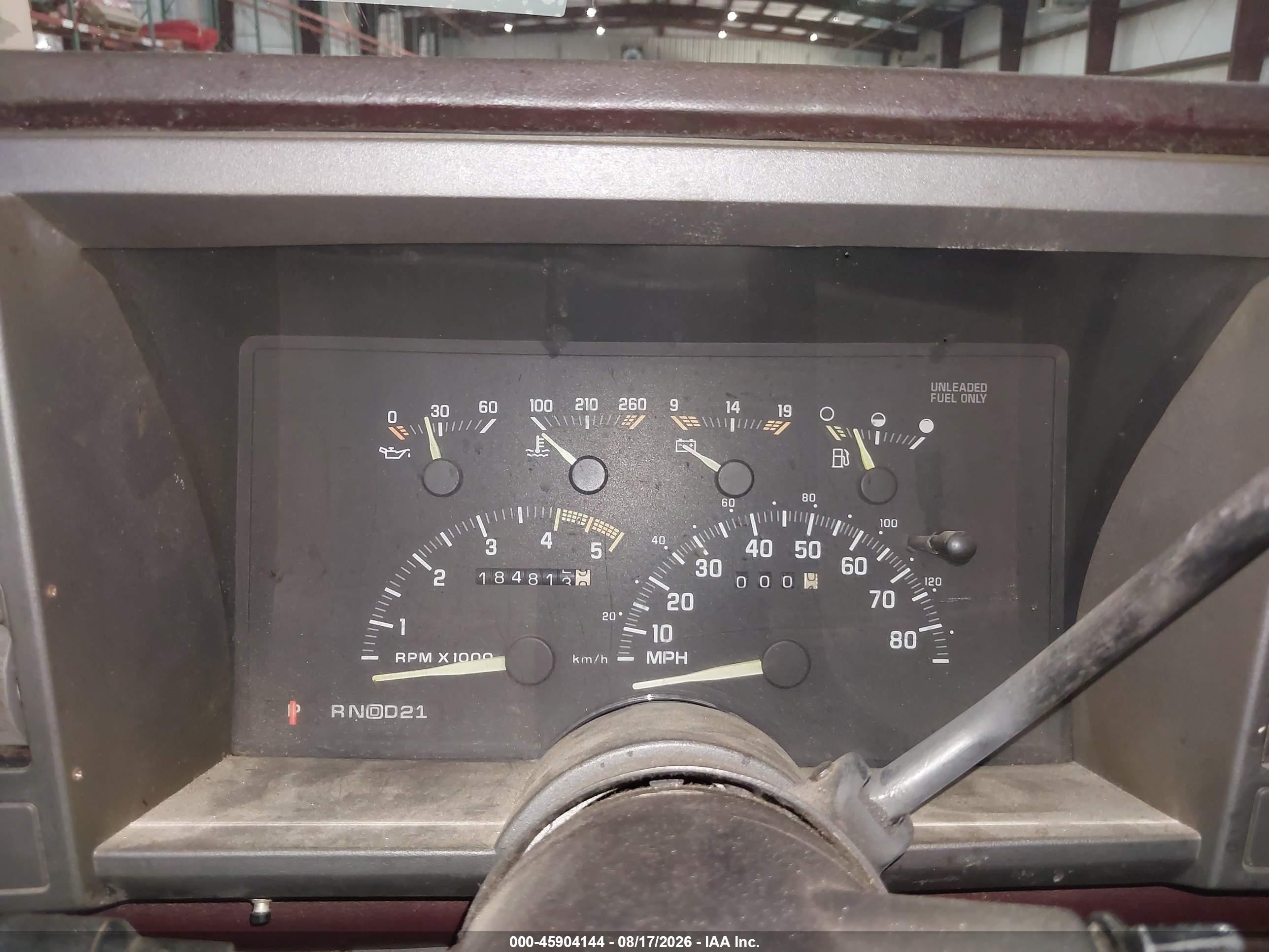1993 Chevrolet Gmt-400 K1500 Red vin: 1GCEK14K4PZ166559