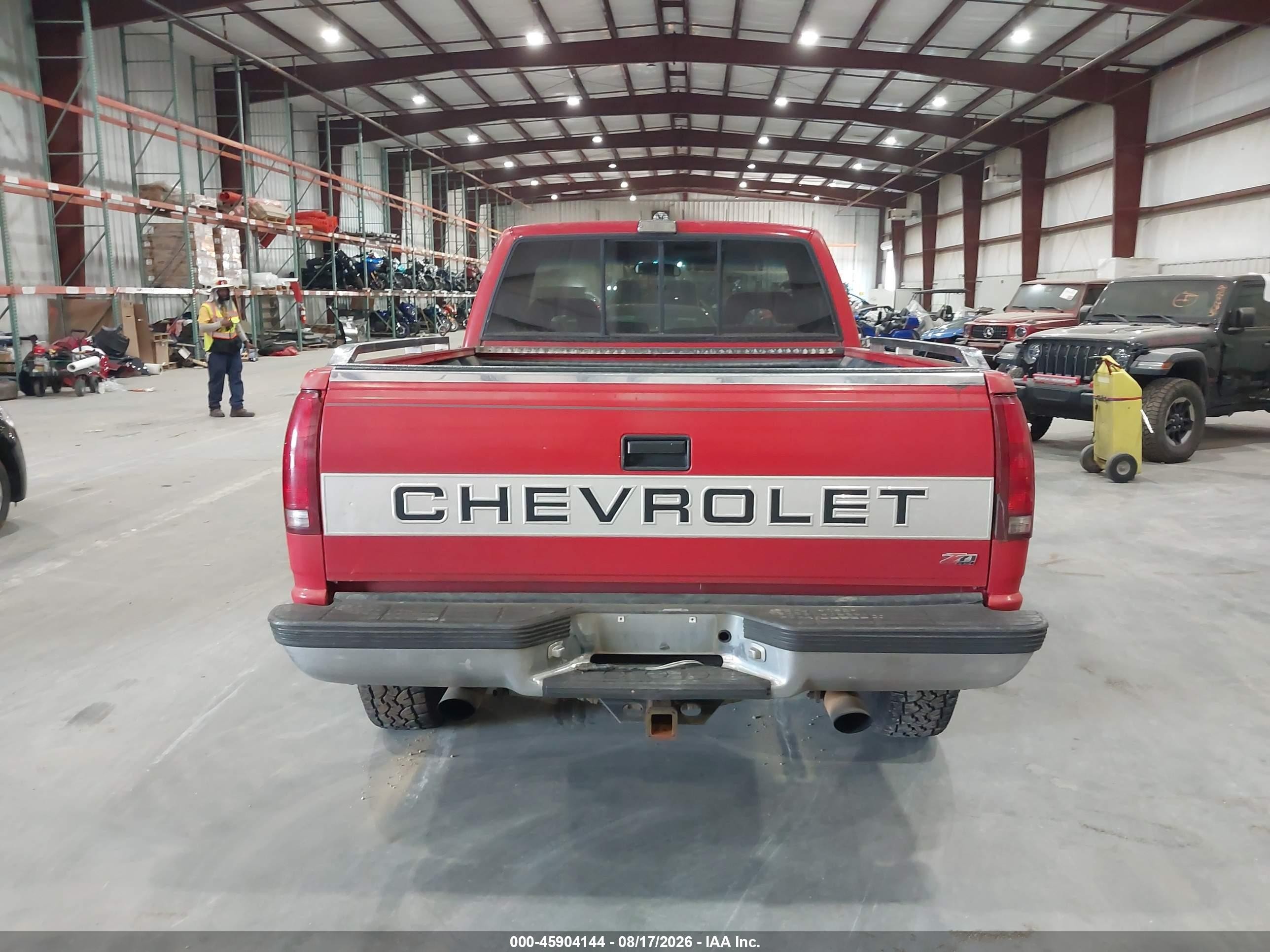 1993 Chevrolet Gmt-400 K1500 Red vin: 1GCEK14K4PZ166559