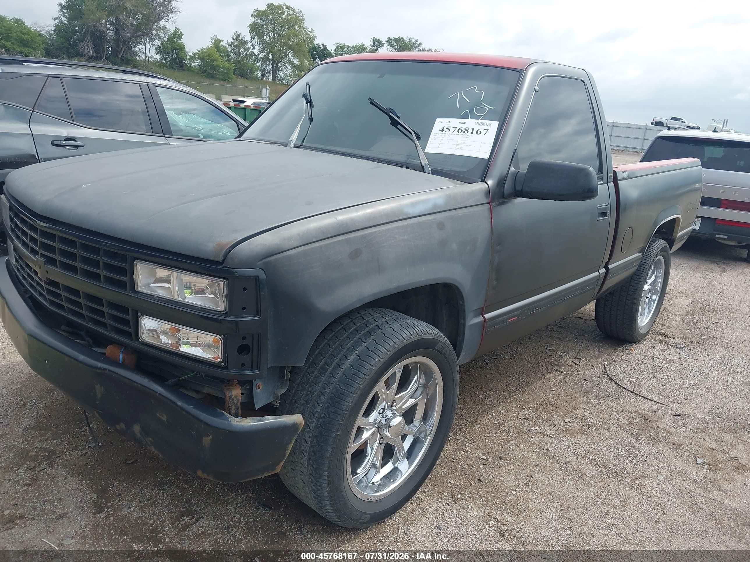 1993 Chevrolet Gmt-400 K1500 Red vin: 1GCEK14K5PZ162715