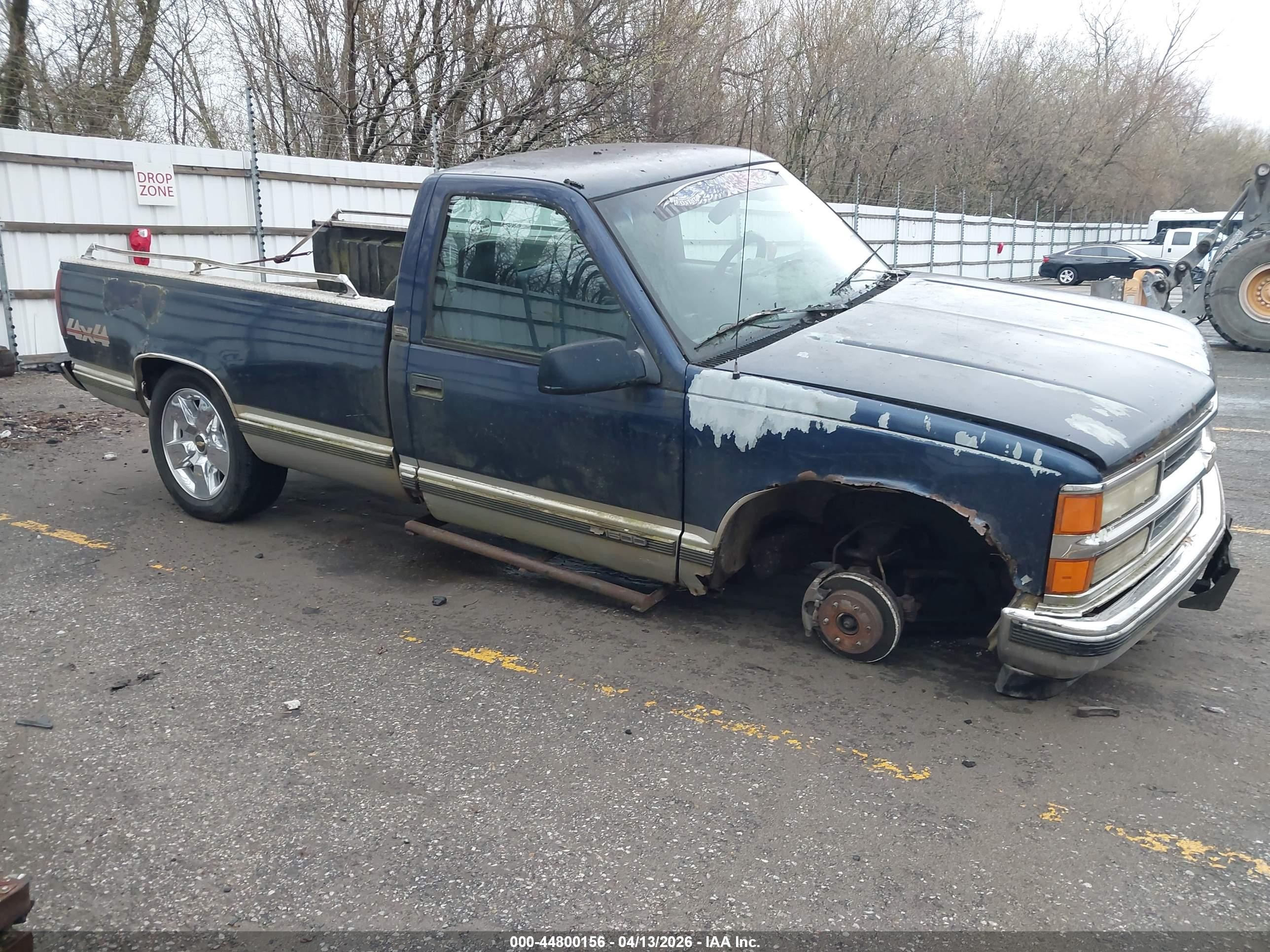 1995 Chevrolet Gmt-400 K1500 Blue vin: 1GCEK14K6SZ100586