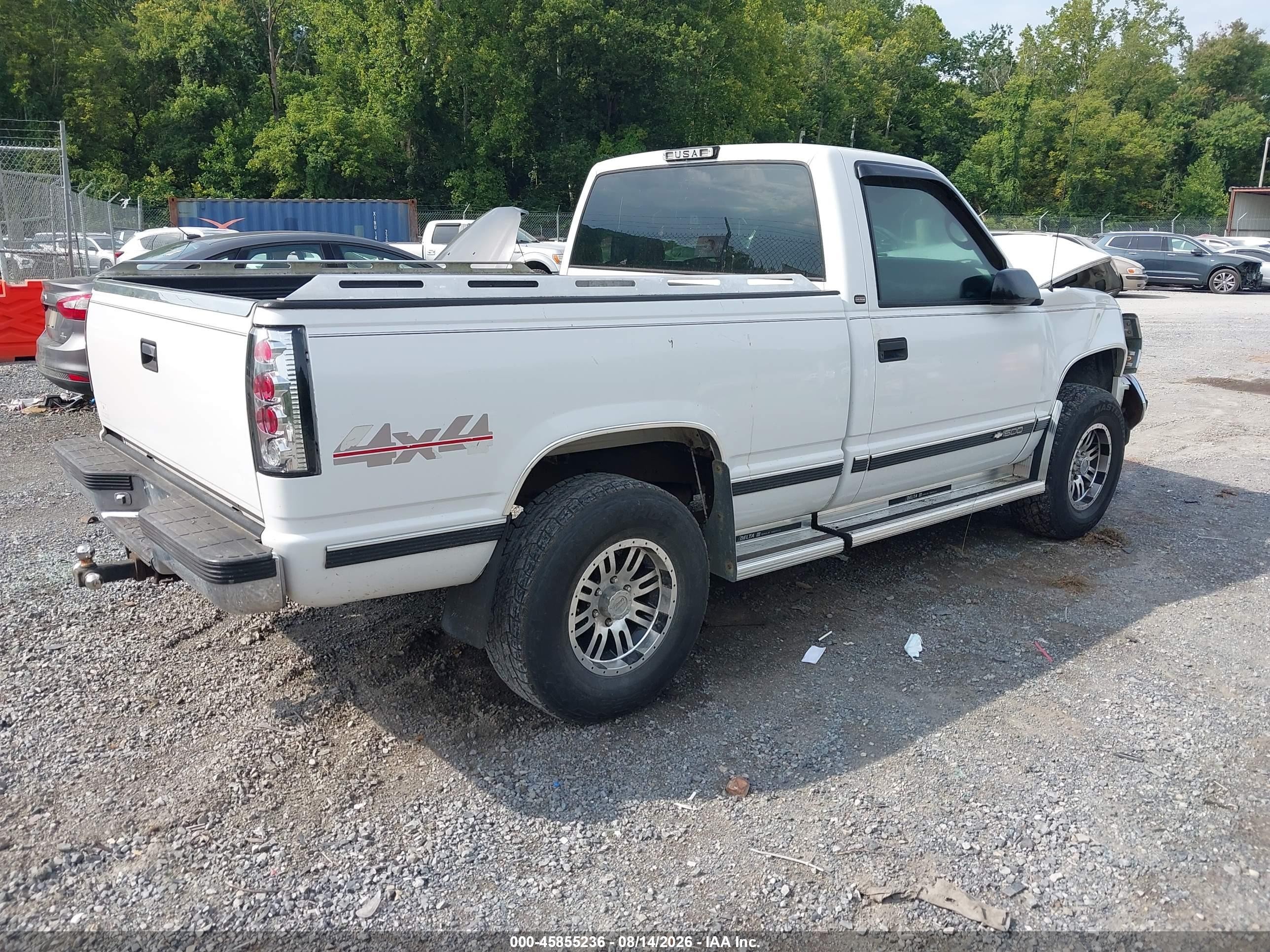 1997 Chevrolet K1500 Fleetside White vin: 1GCEK14M0VZ220731