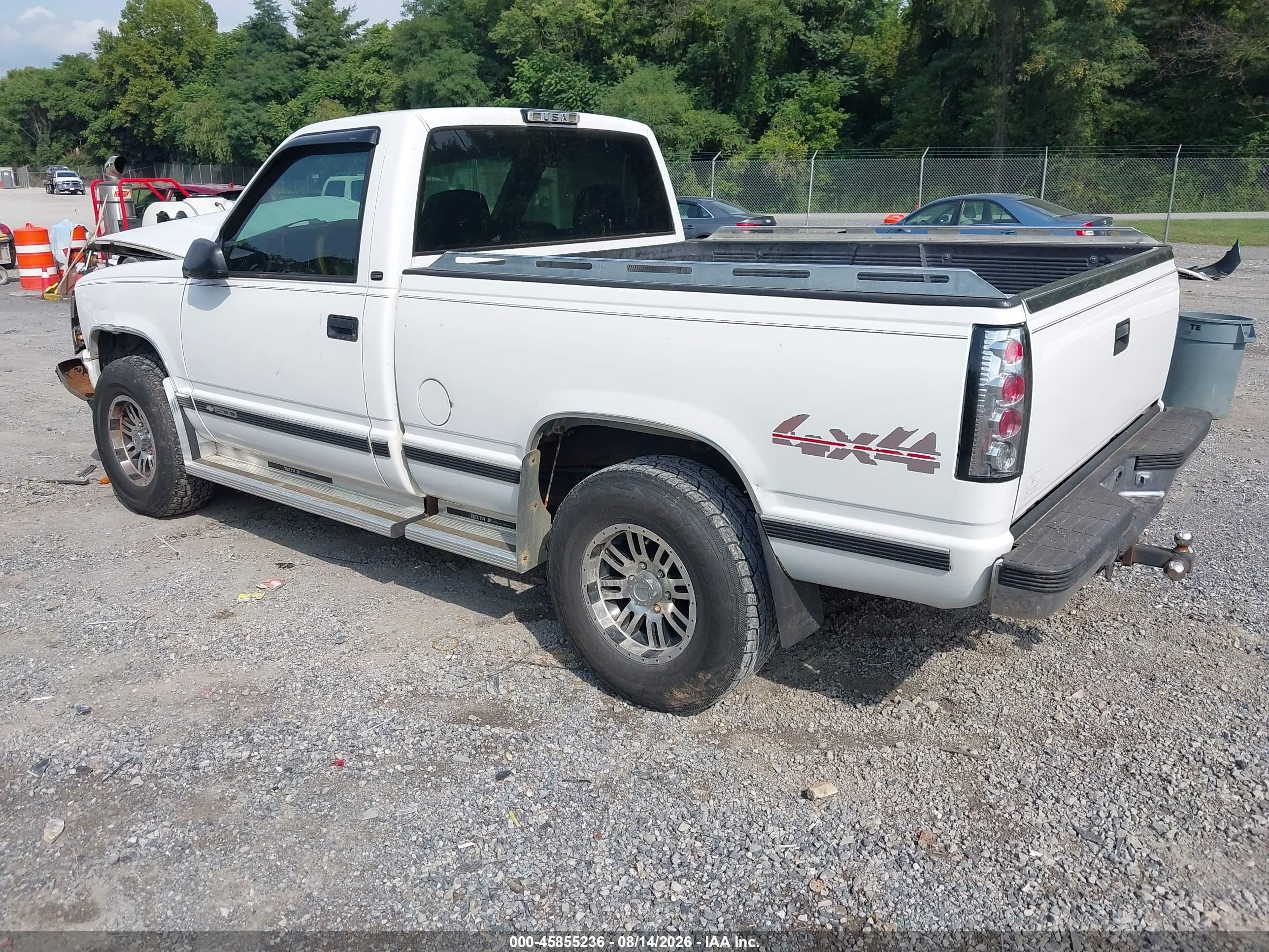 1997 Chevrolet K1500 Fleetside White vin: 1GCEK14M0VZ220731