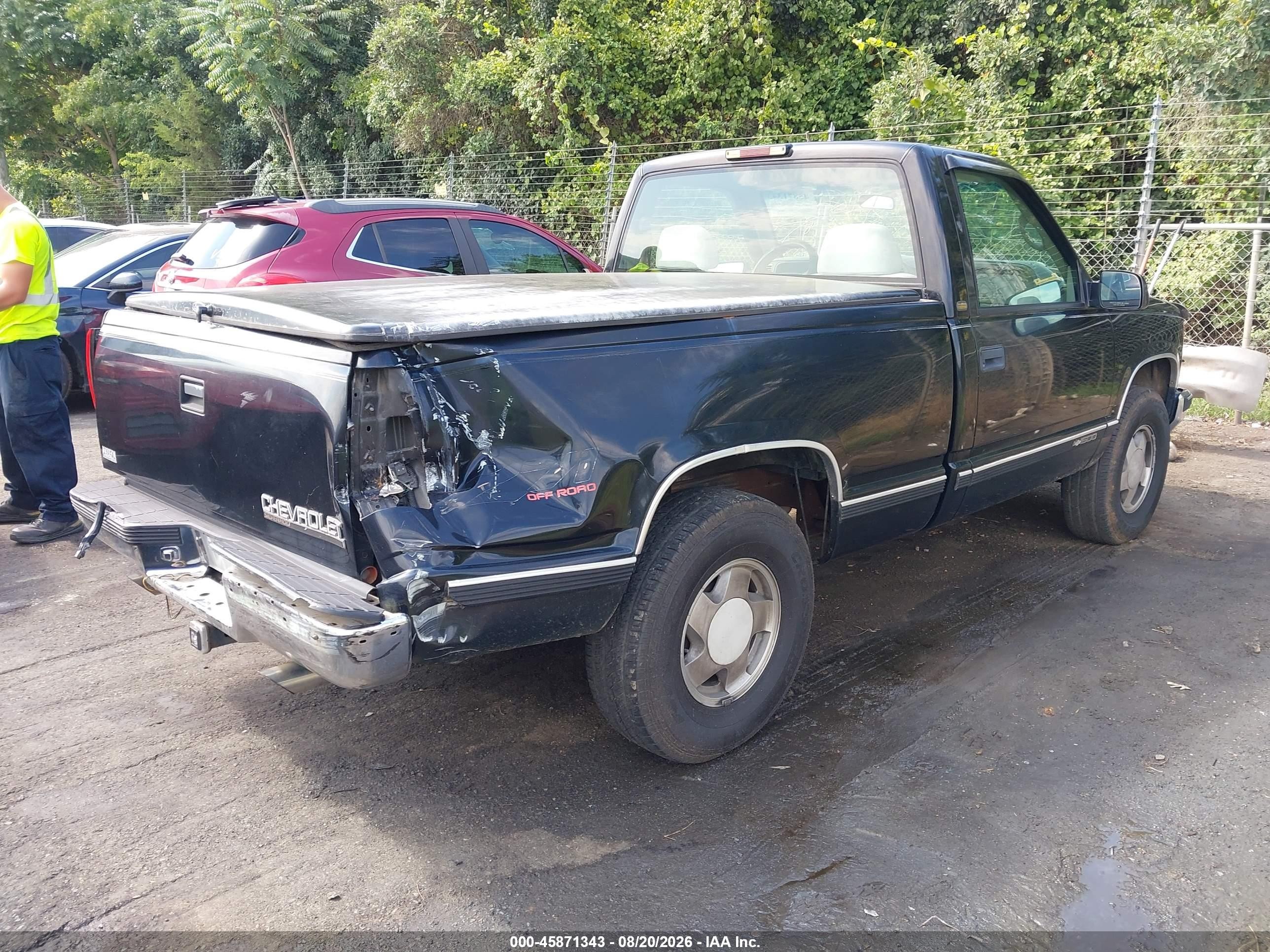 1998 Chevrolet C/k 1500 Fleetside Black vin: 1GCEK14R0WZ117368