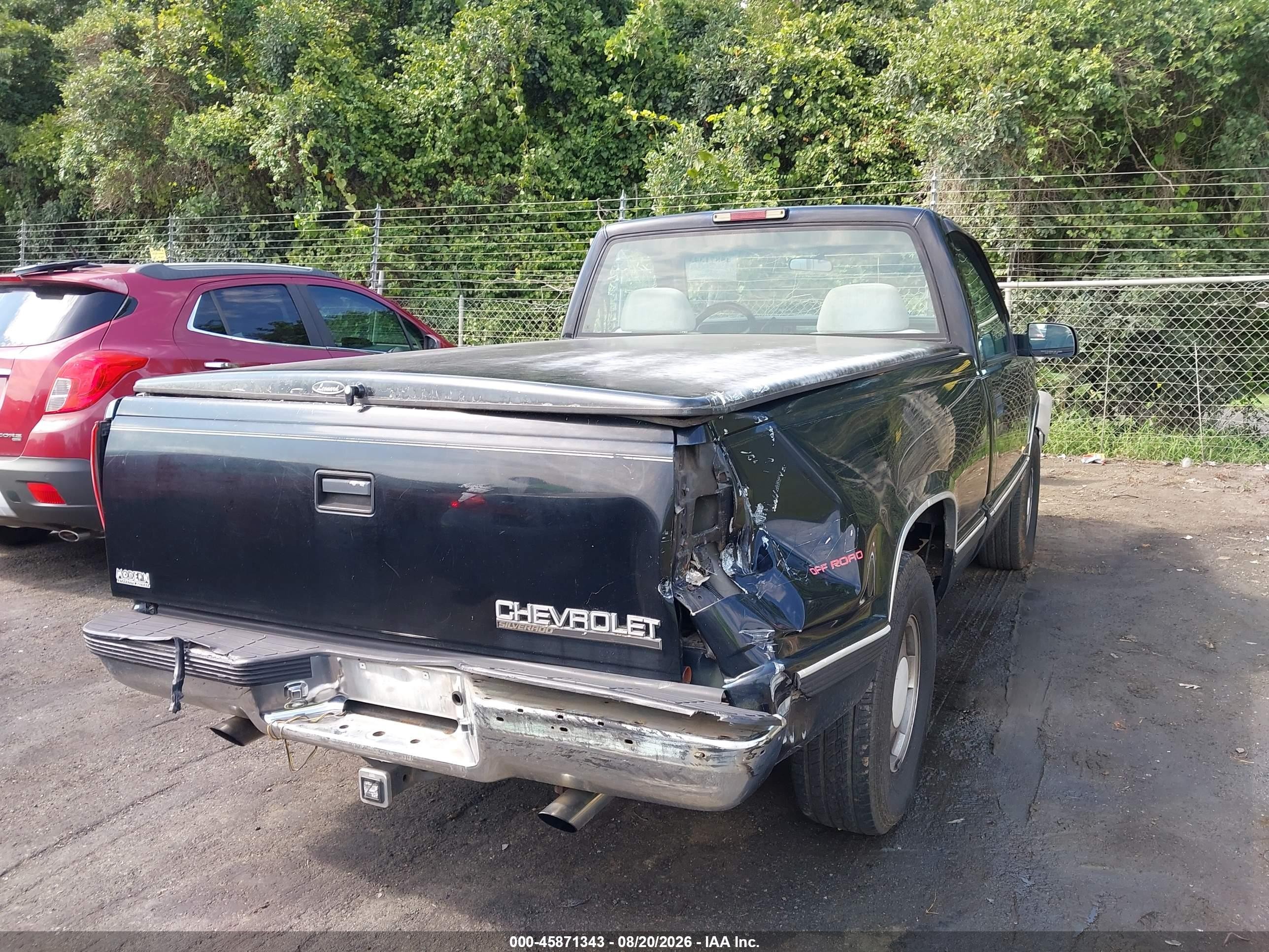 1998 Chevrolet C/k 1500 Fleetside Black vin: 1GCEK14R0WZ117368