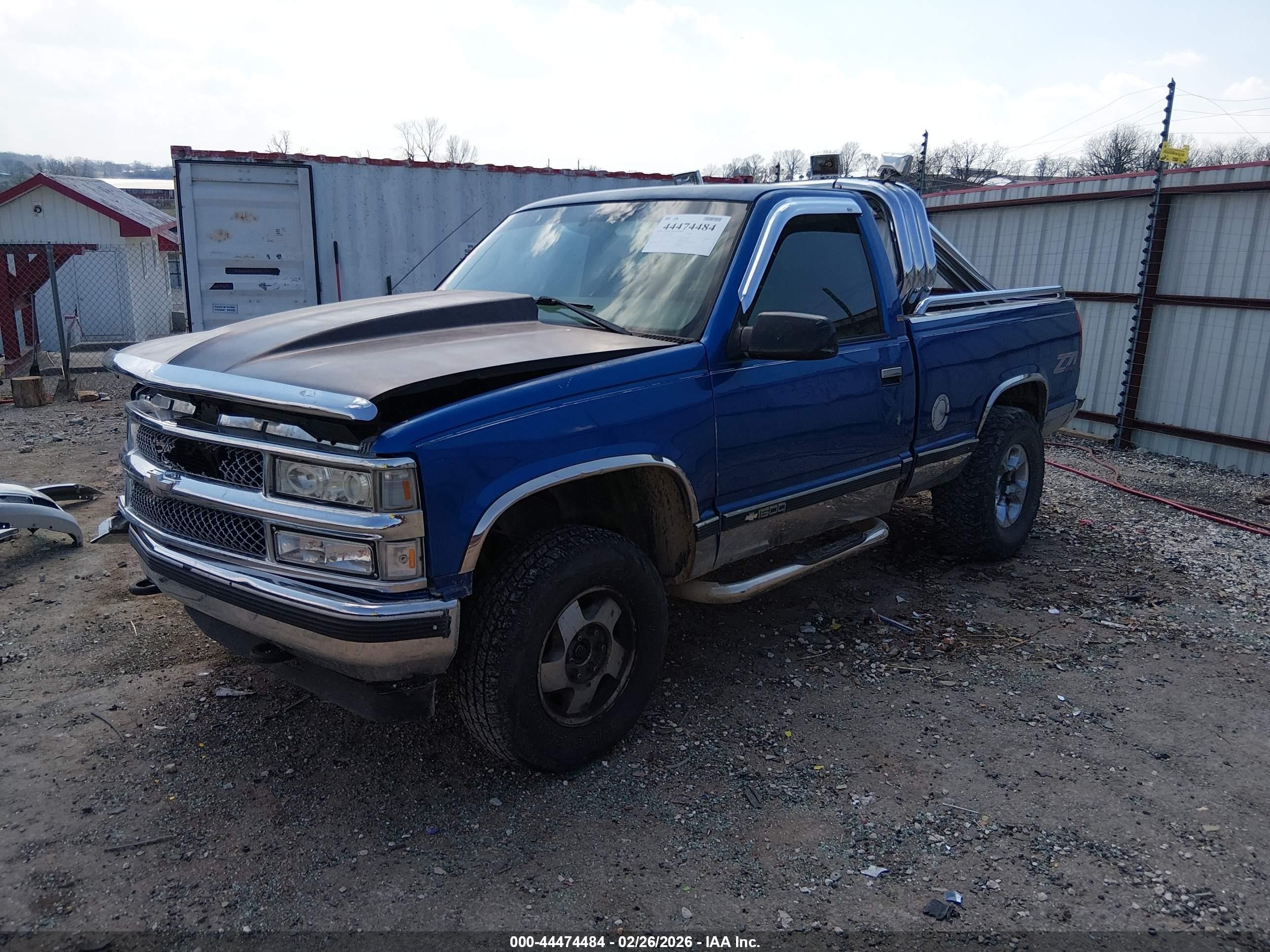 1997 Chevrolet K1500 Fleetside Blue vin: 1GCEK14R2VZ153769