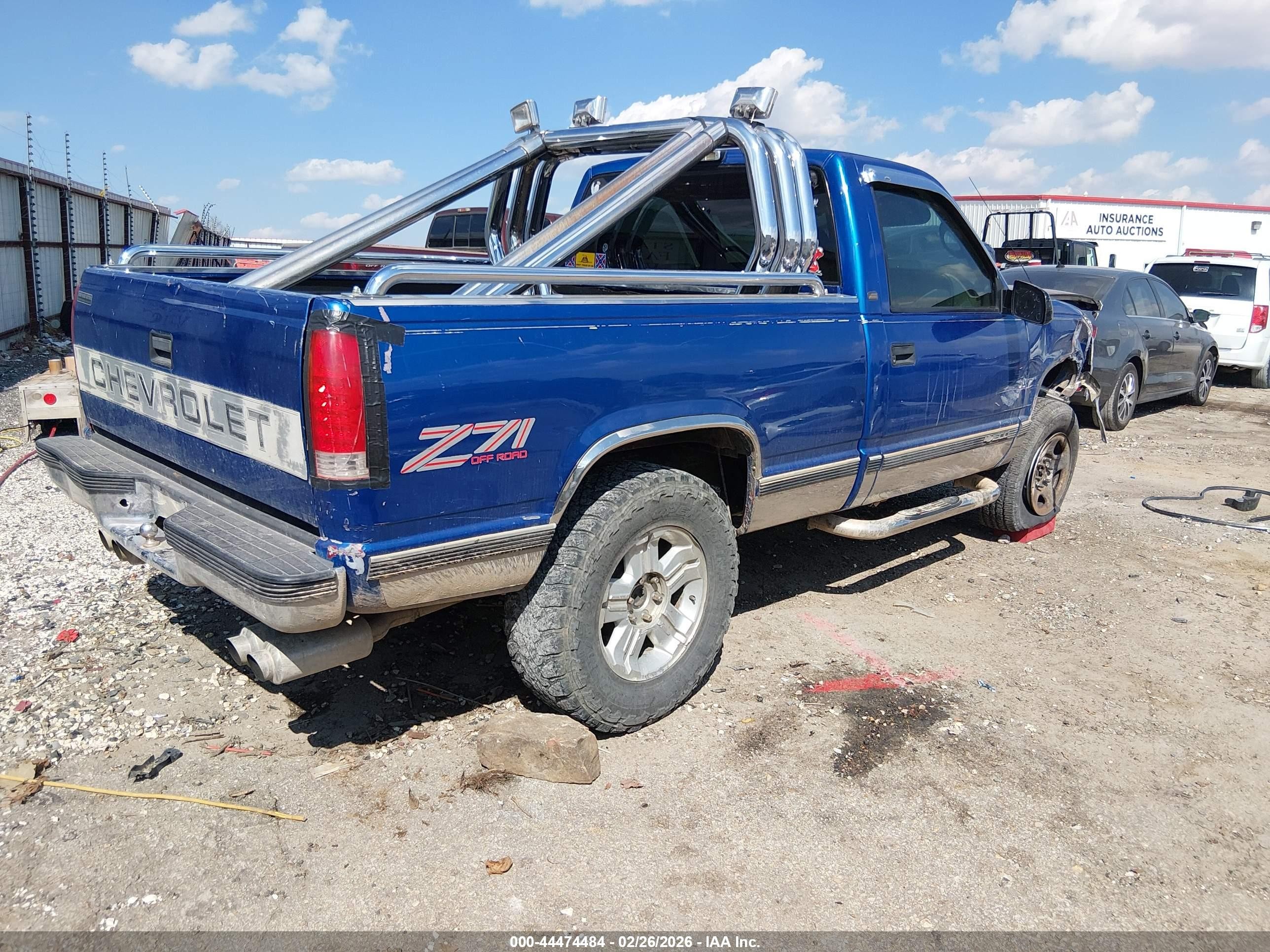 1997 Chevrolet K1500 Fleetside Blue vin: 1GCEK14R2VZ153769
