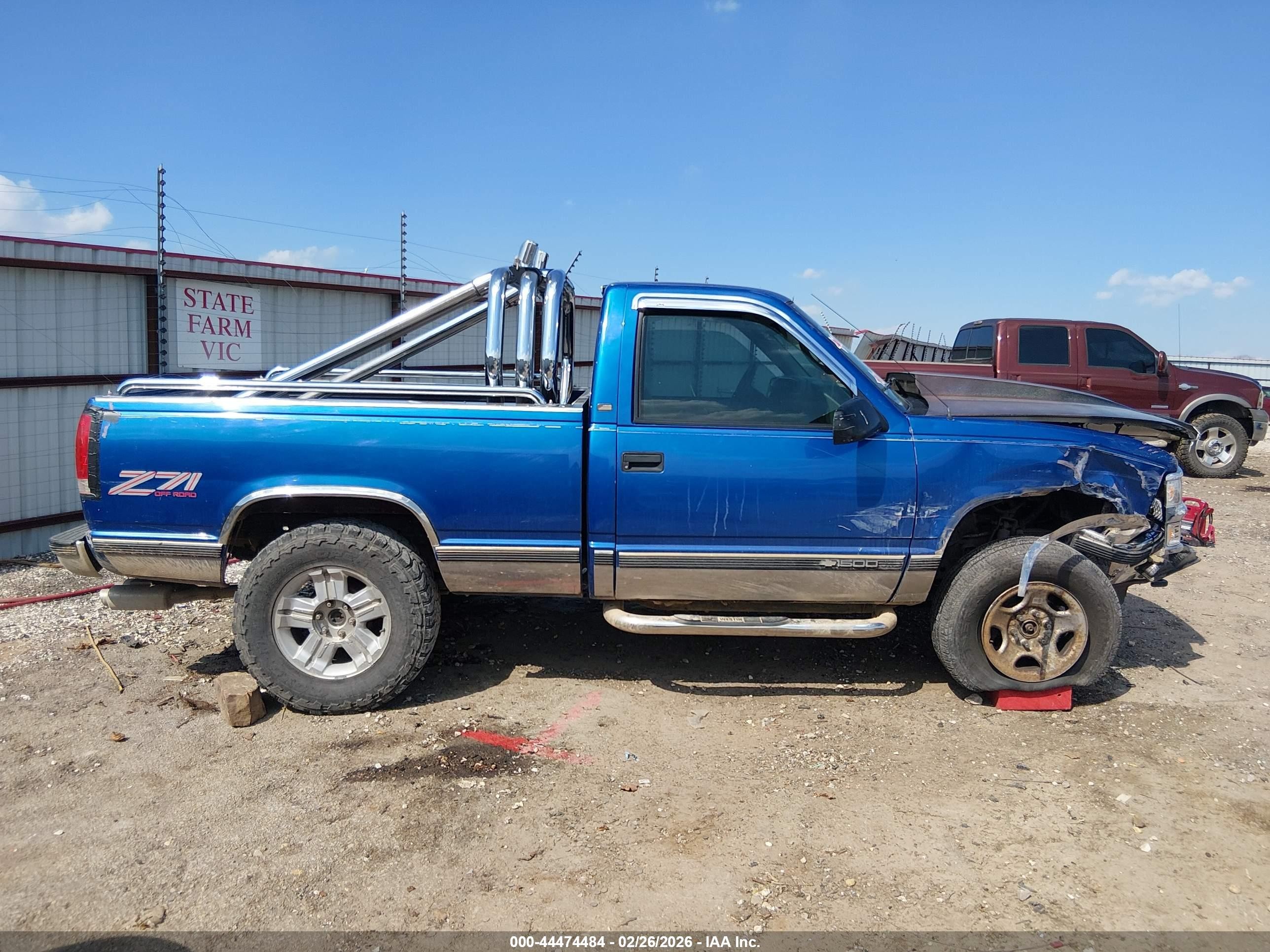 1997 Chevrolet K1500 Fleetside Blue vin: 1GCEK14R2VZ153769