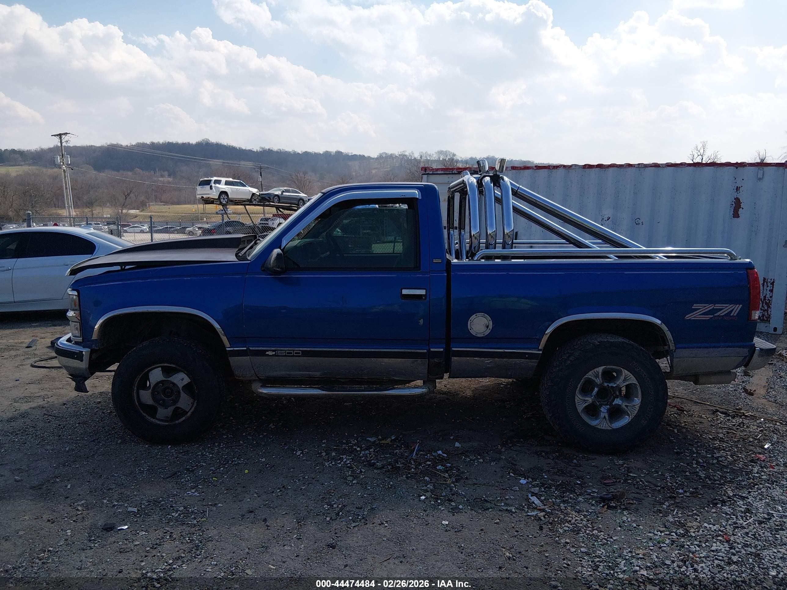1997 Chevrolet K1500 Fleetside Blue vin: 1GCEK14R2VZ153769