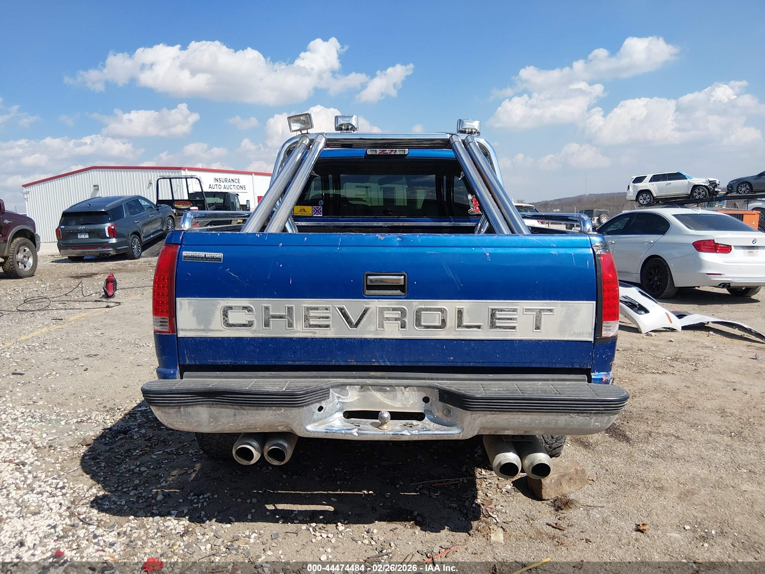 1997 Chevrolet K1500 Fleetside Blue vin: 1GCEK14R2VZ153769