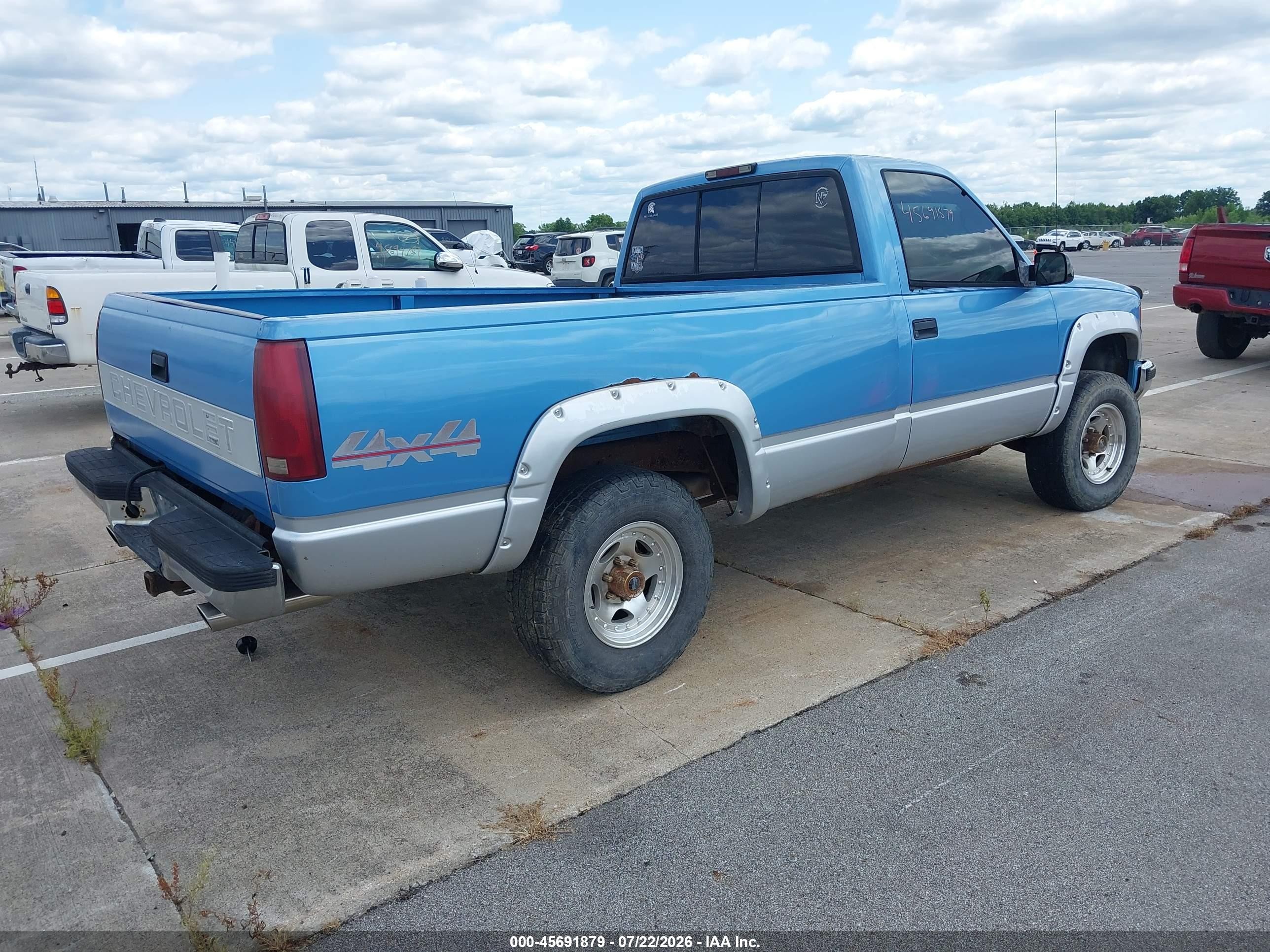1996 Chevrolet Gmt-400 K1500 Синий vin: 1GCEK14R3TZ135830
